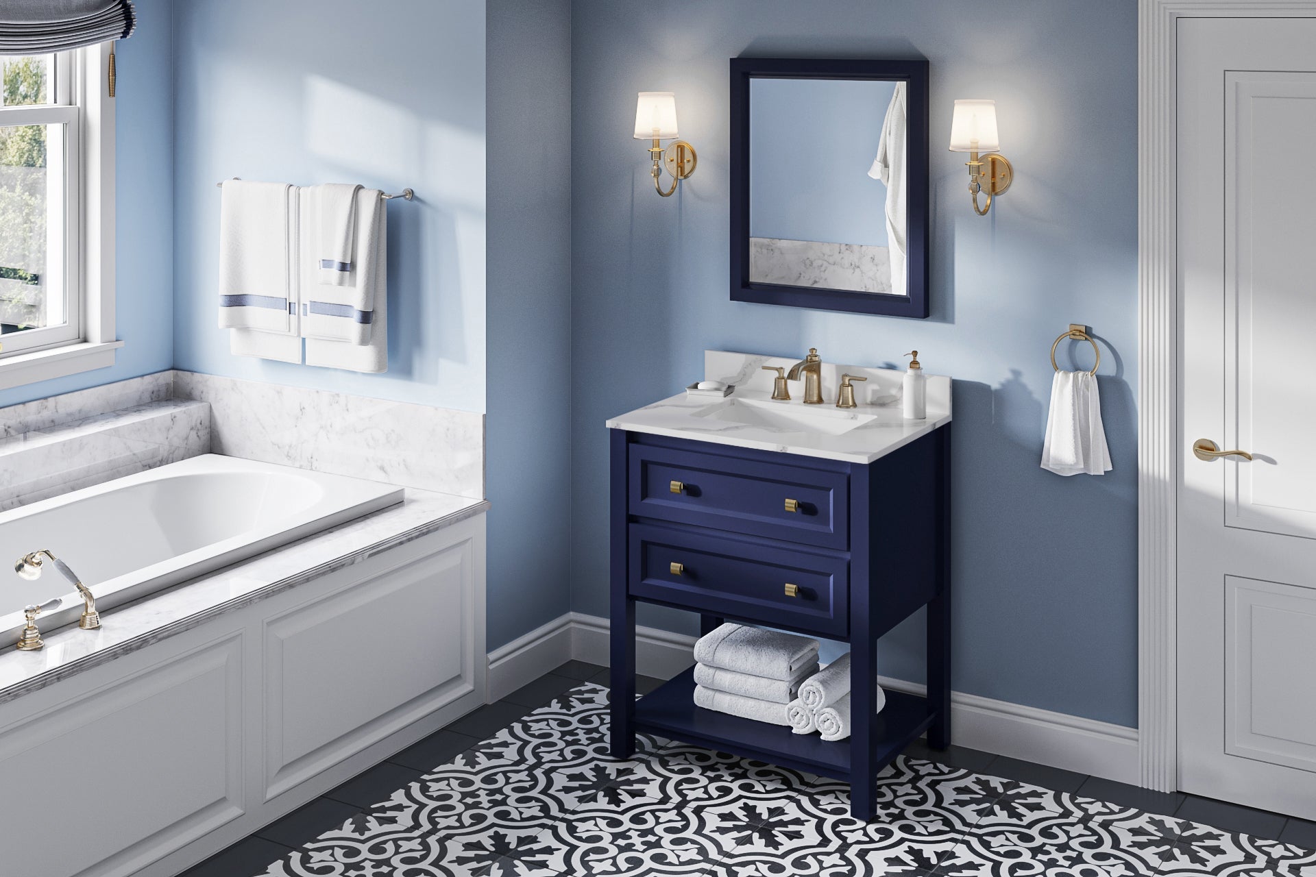 30" Adler Vanity – Hale Blue