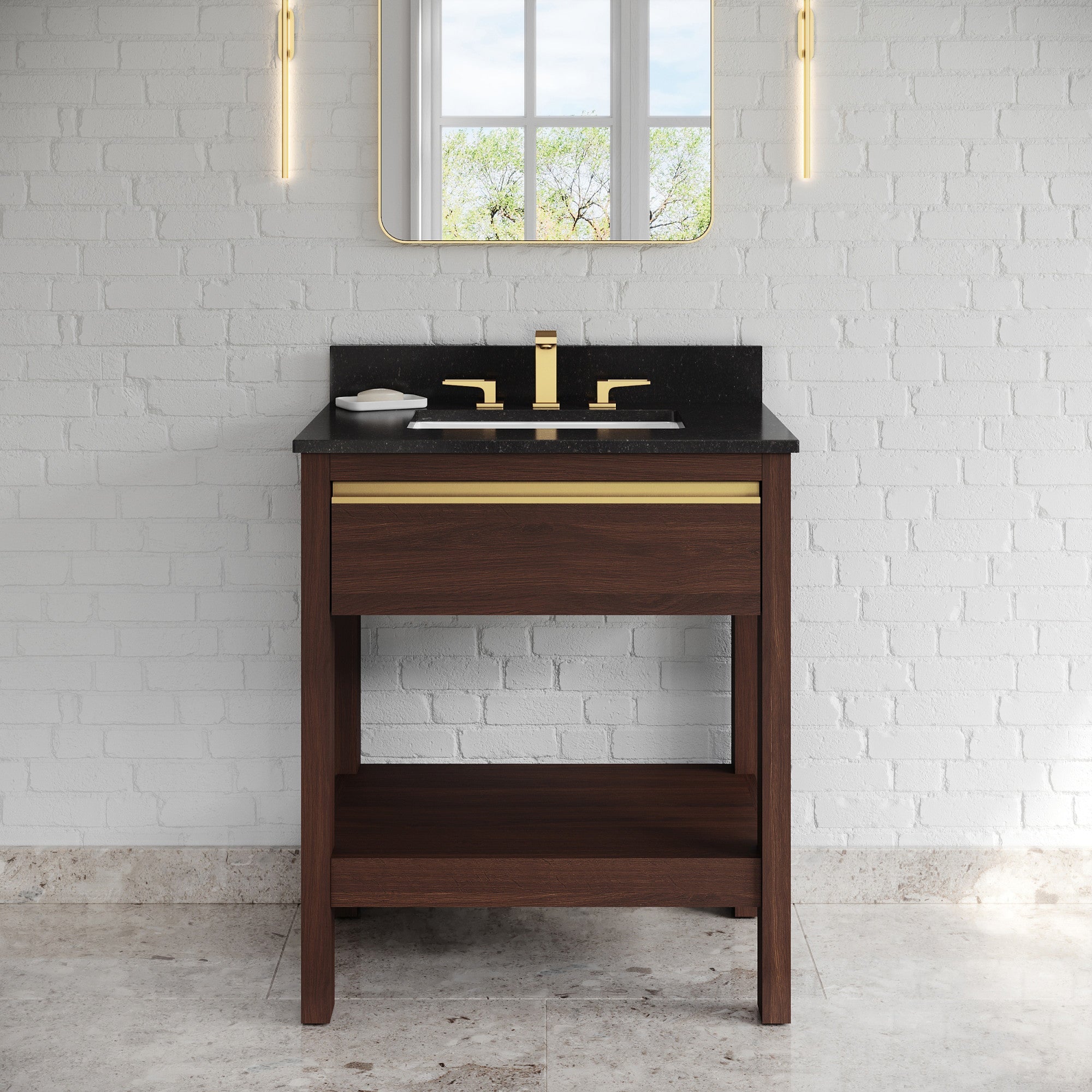 30" Jubilee Vanity – Dark Walnut
