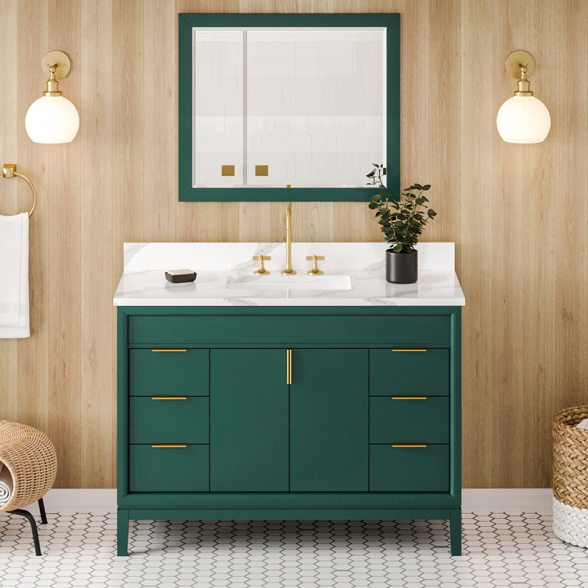 48" Theodora Vanity – Forest Green