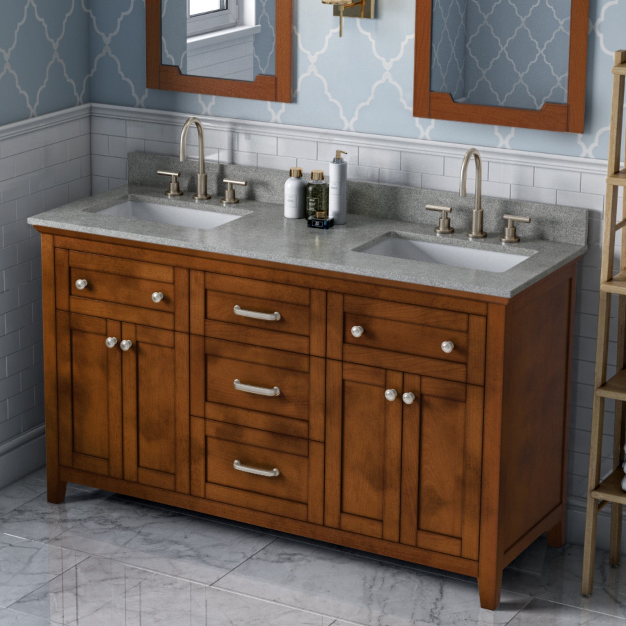 60" Chatham Vanity – Double Bowl – Chocolate