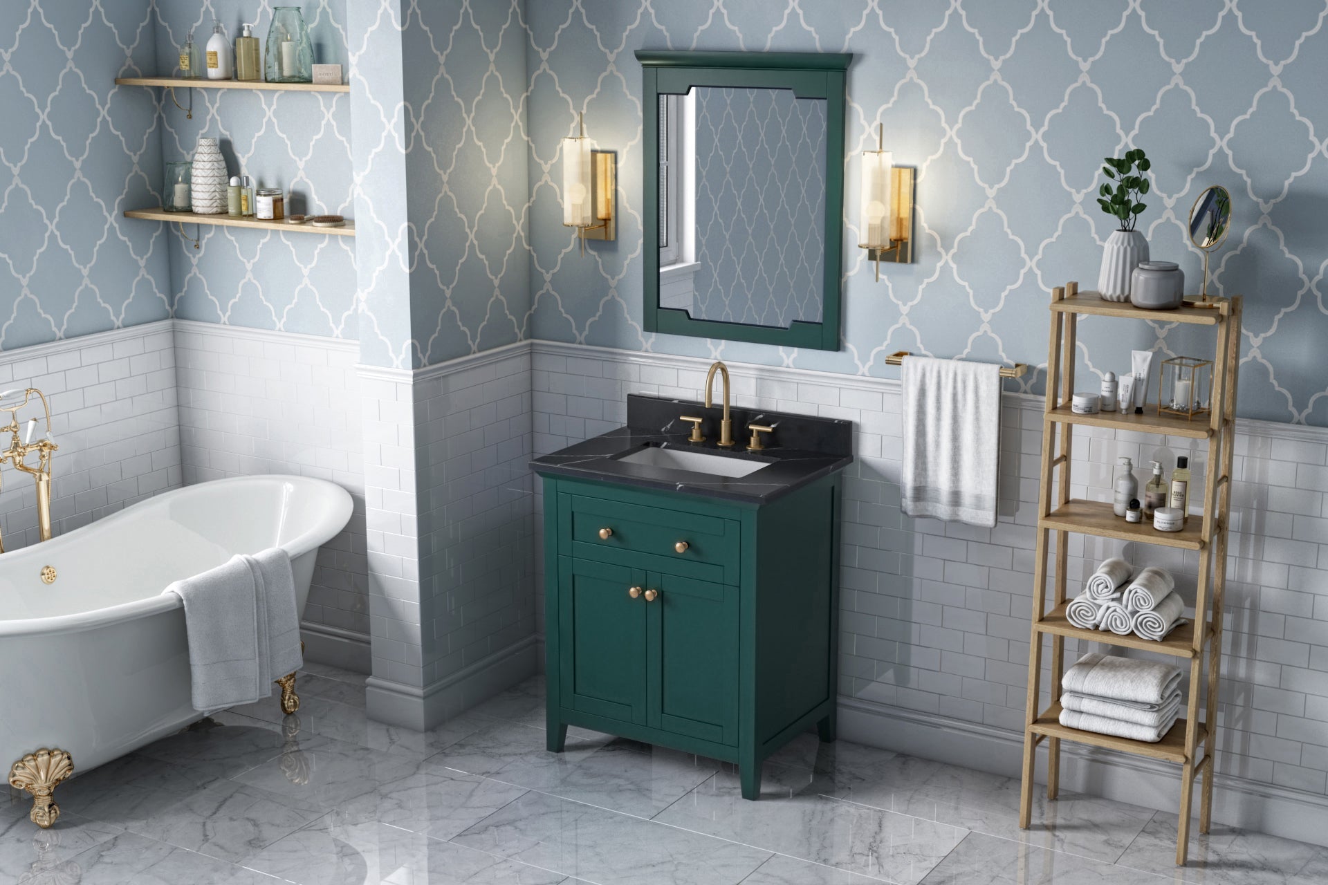 30" Chatham Vanity – Forest Green