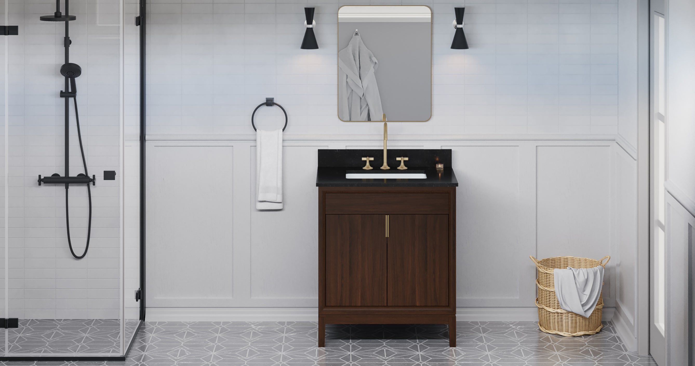 30" Theodora Vanity – Dark Walnut