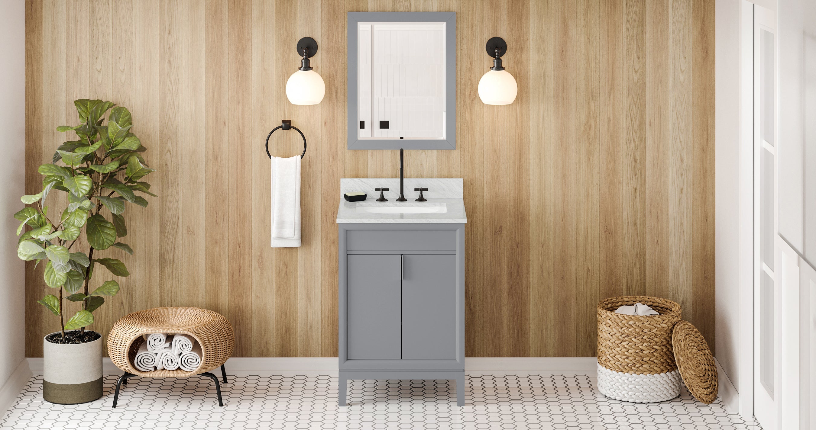 24" Theodora Vanity – Grey
