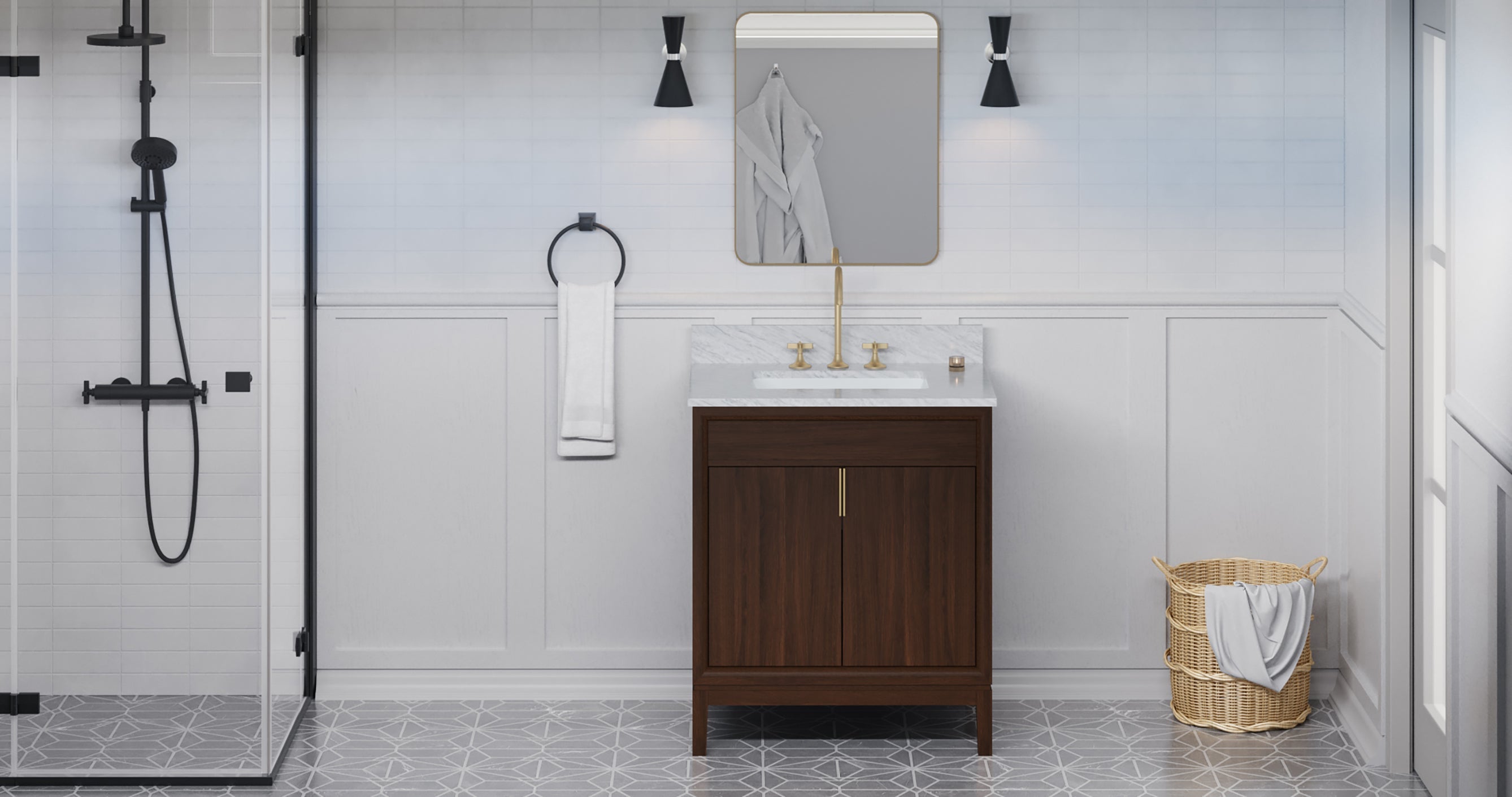 30" Theodora Vanity – Dark Walnut