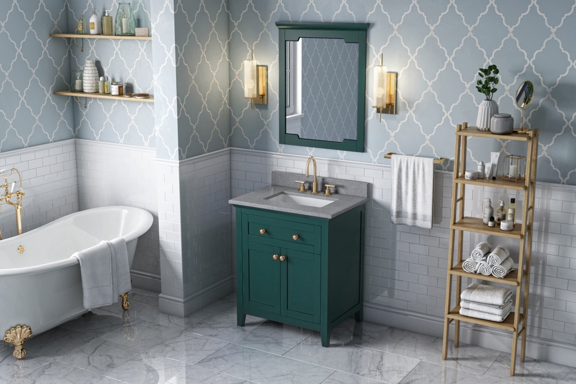 30" Chatham Vanity – Forest Green