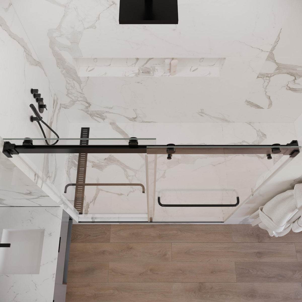Seawin Verona Air Bypass Sliding Shower Door installed view