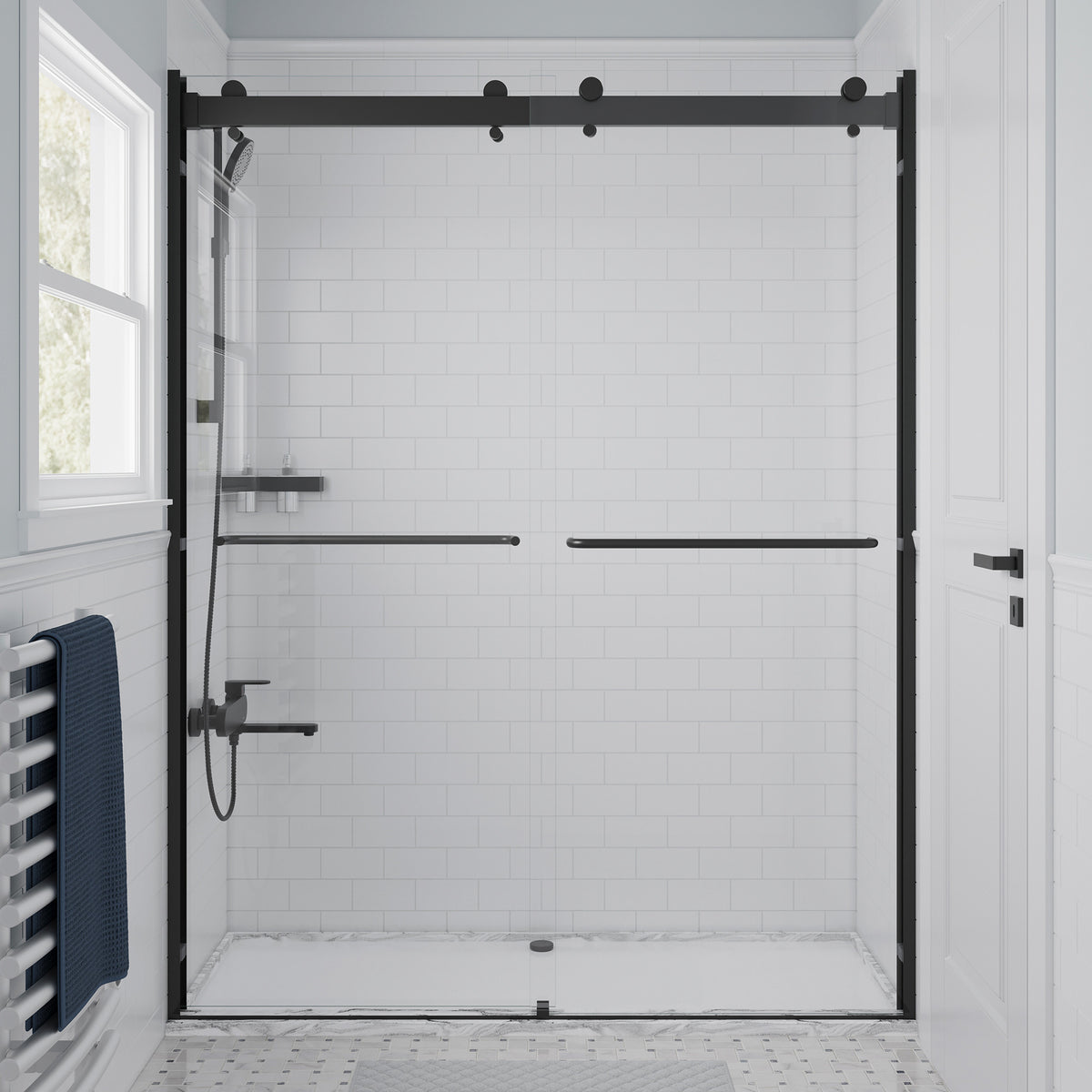 Seawin Verona Light Bypass Sliding Shower Door installed view