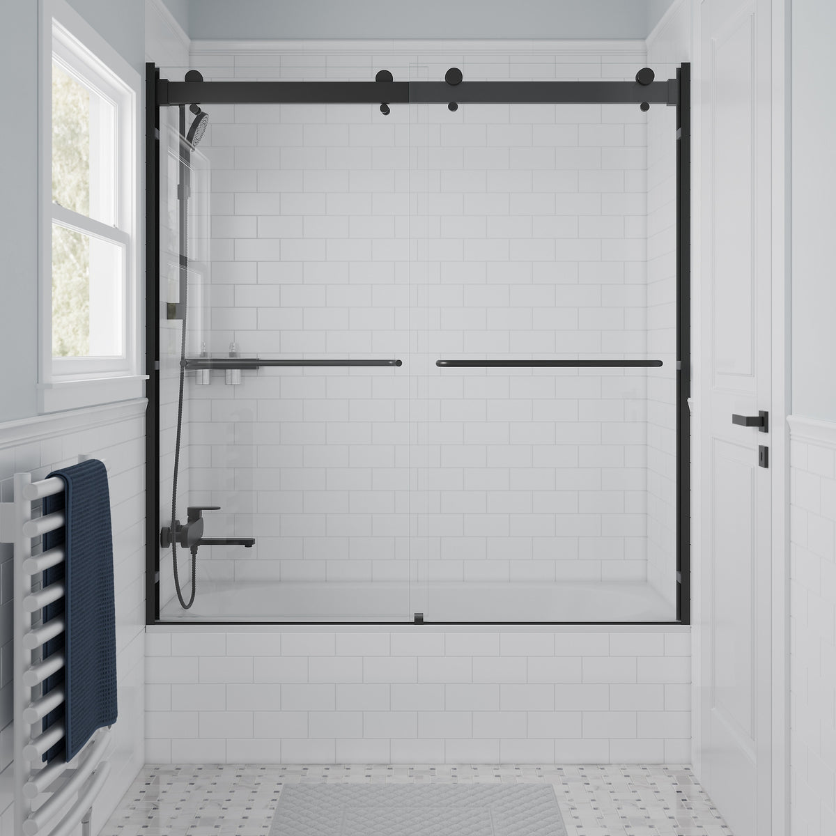 Seawin Verona Light Bypass Sliding Bathtub Door installed view
