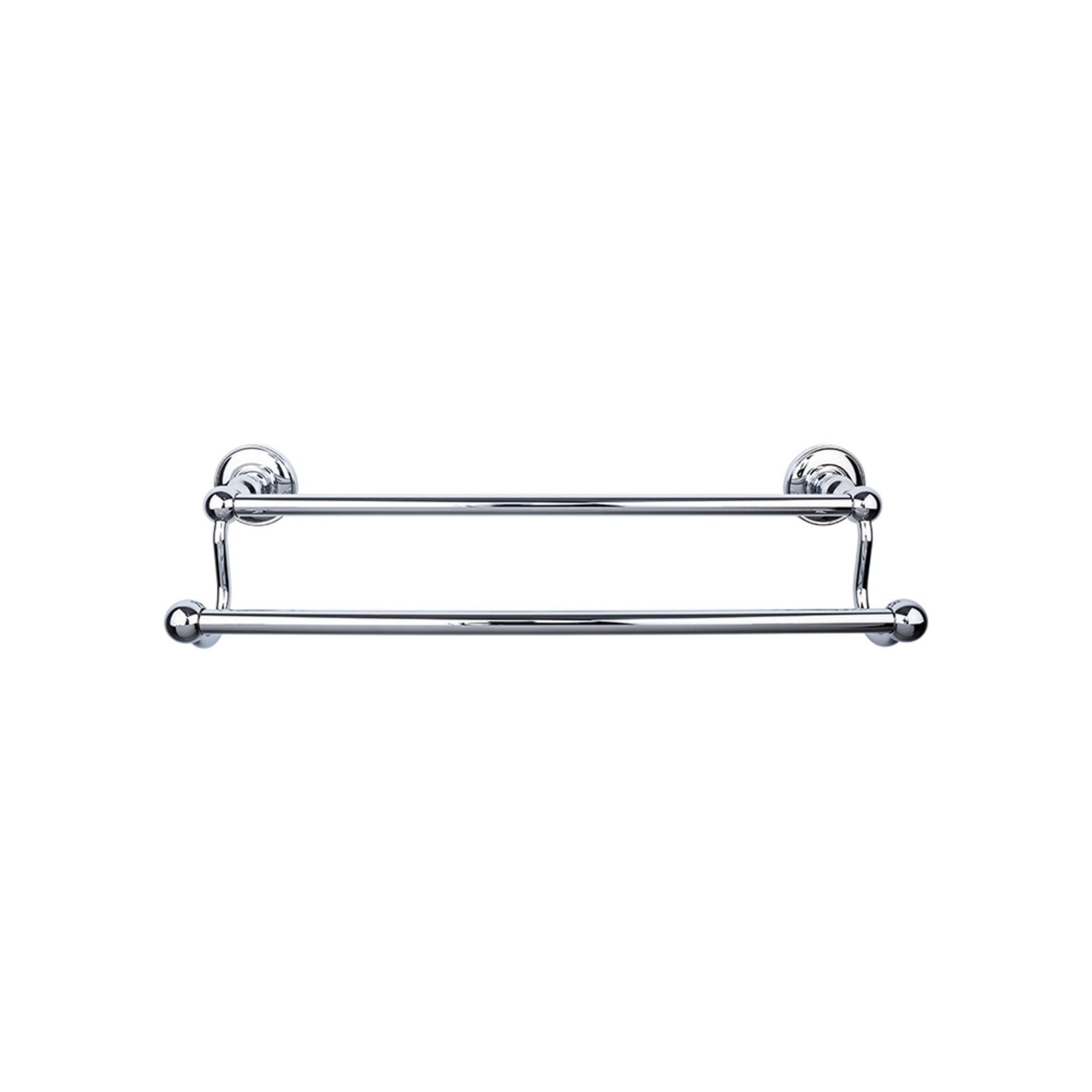 TOP BATH (R) Edwardian Bath Double 26 1/2" Wall Mounted  Towel Bar - Polished Chrome