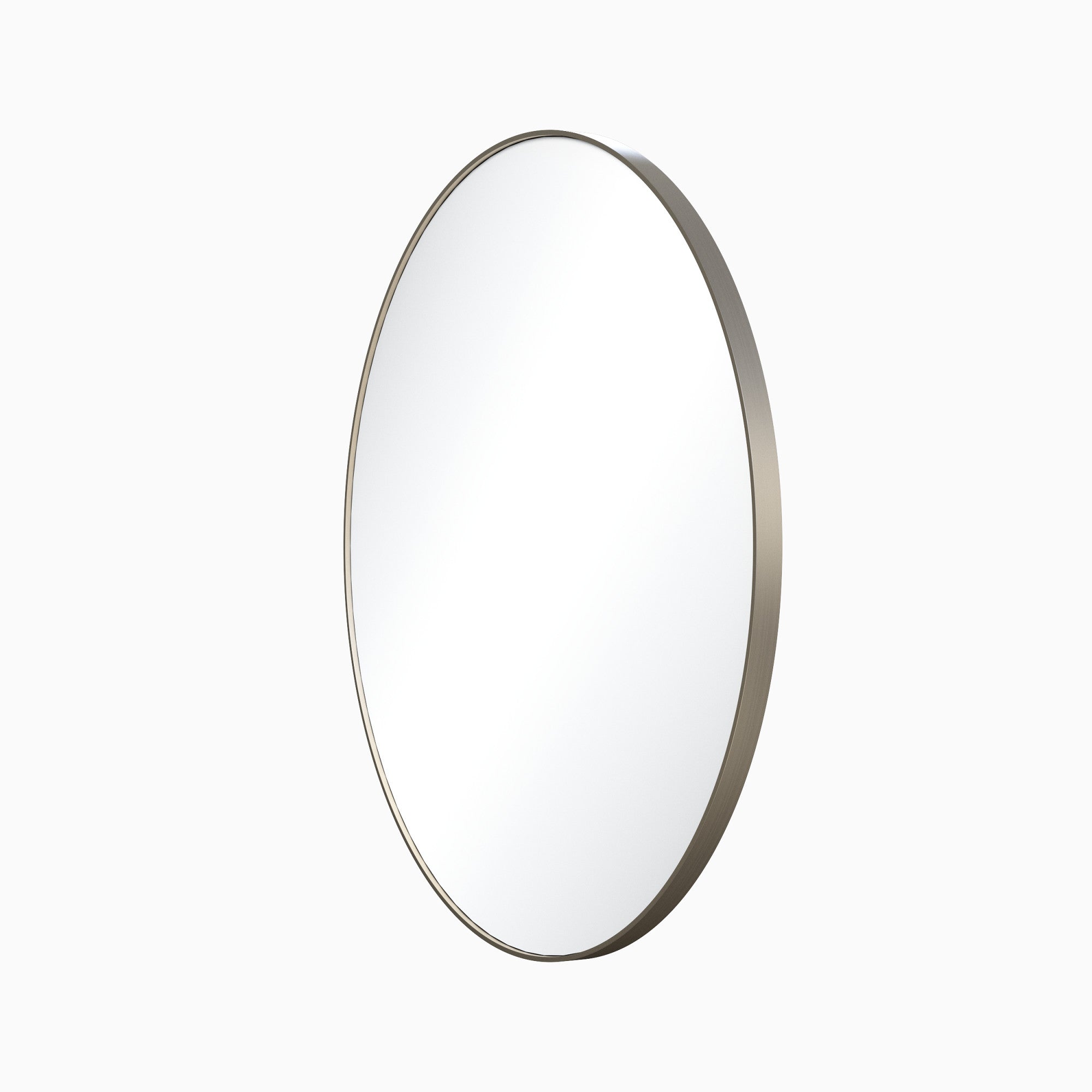 30" x 1" Satin Nickel Circular Metal Frame mirror