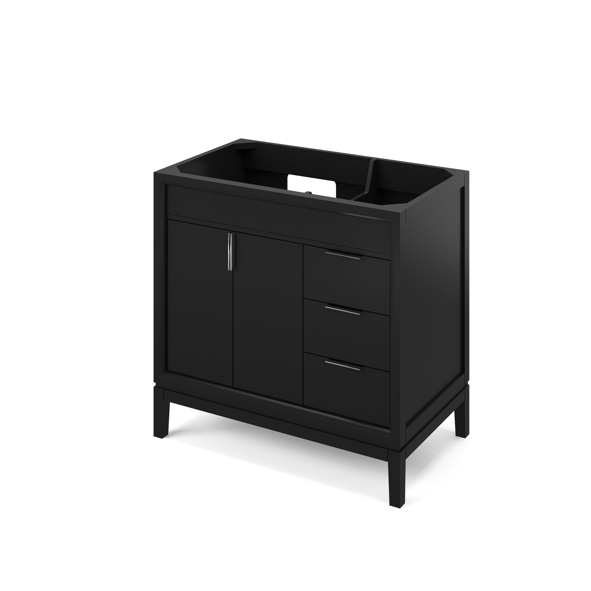 36" Theodora Vanity – Left Offset – Black