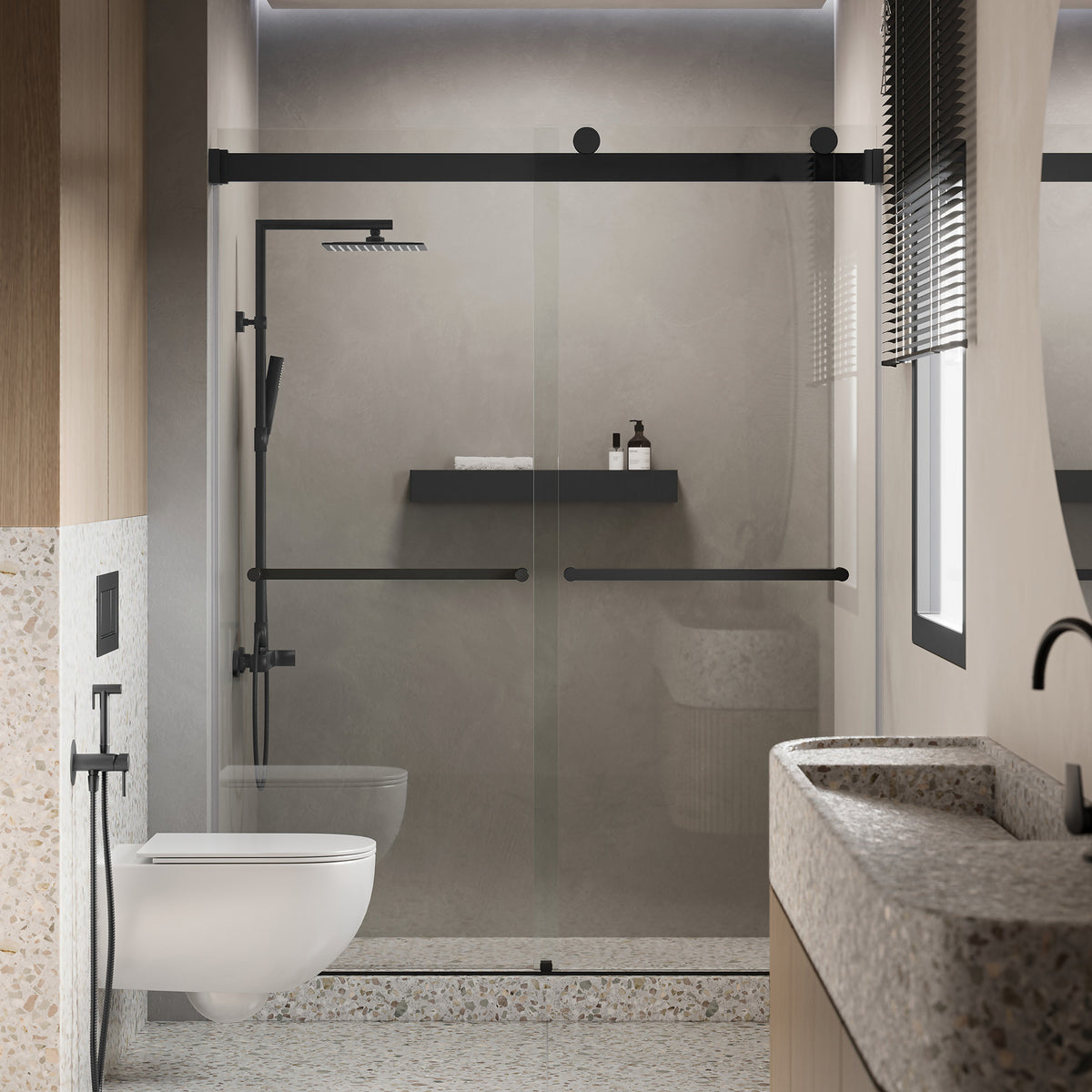 Seawin Viva Bypass Sliding Shower Door installed view