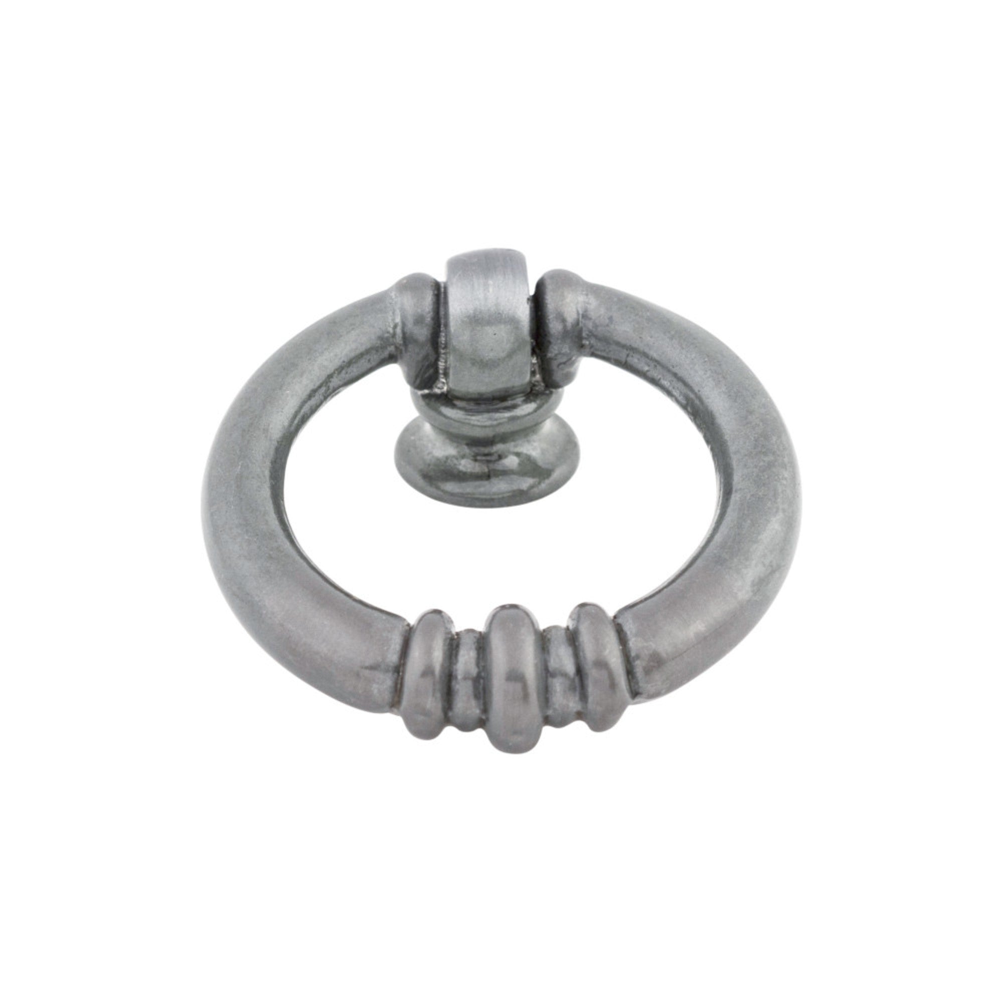 Newton Ring Round Knob - Pewter Light