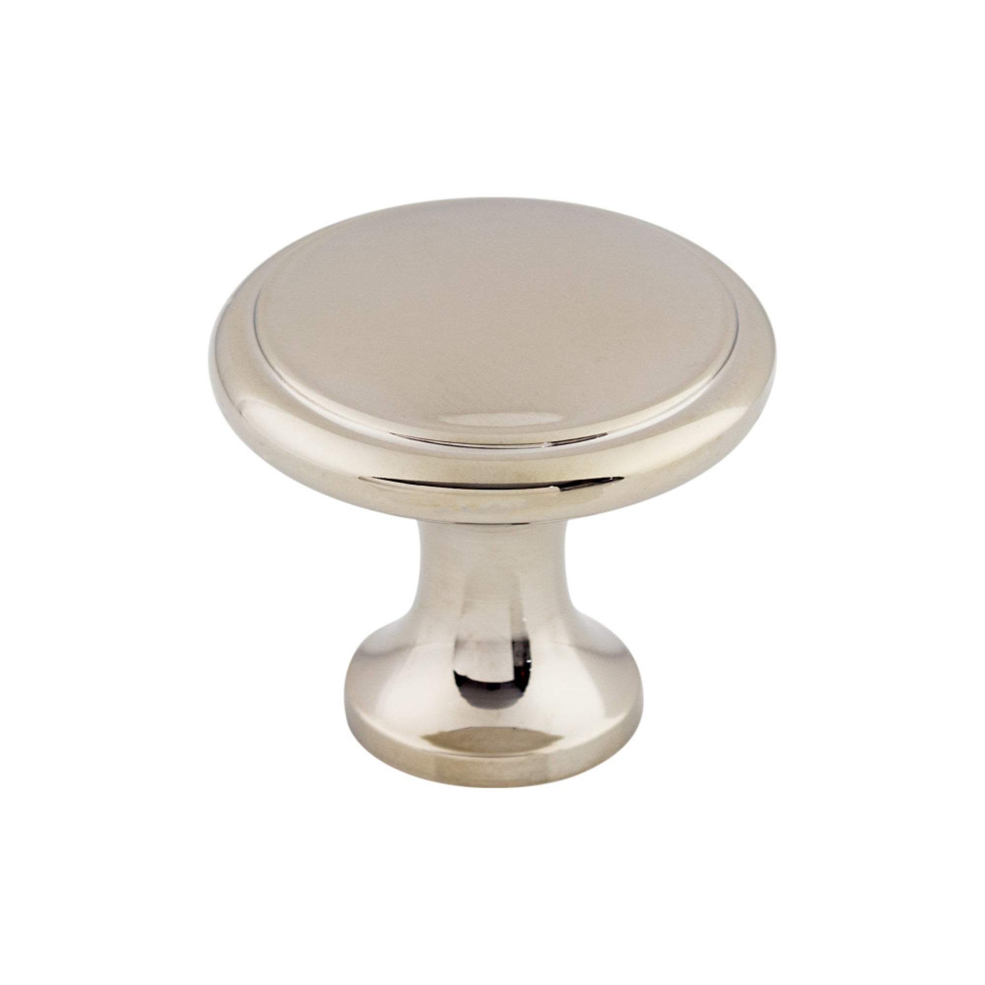 Ringed Round Knob - Polished Nickel