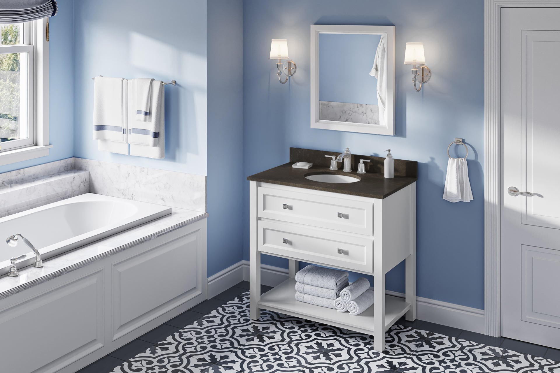 36" Adler Vanity – White