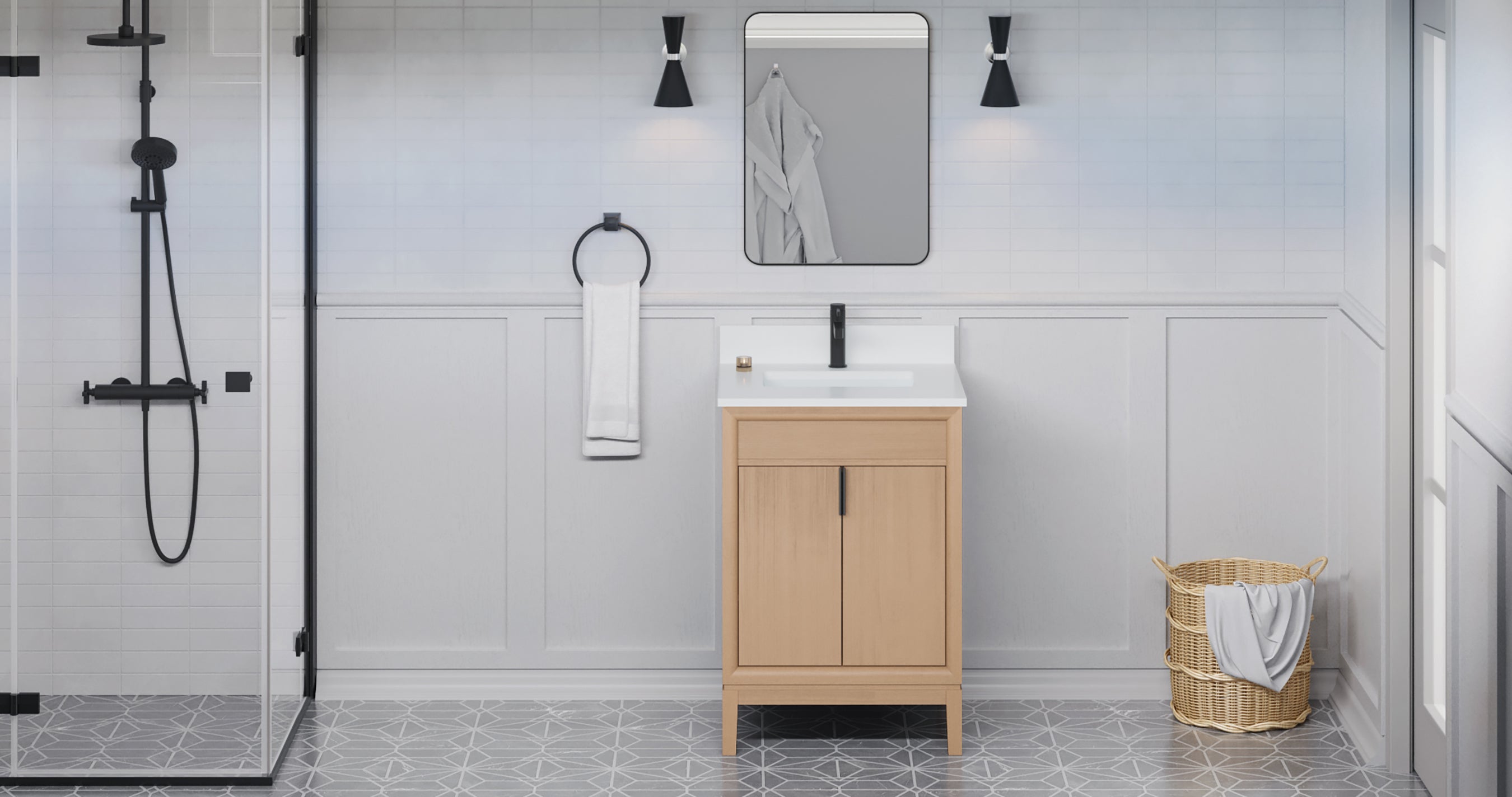 24" Theodora Vanity – Natural Oak