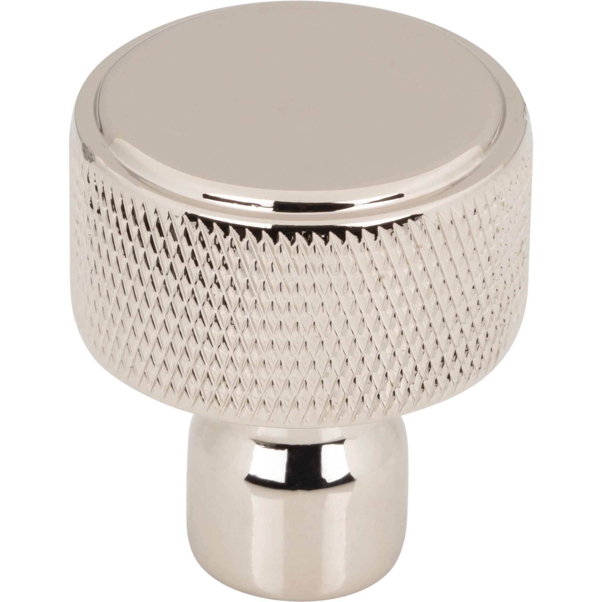 Garrison 1 1/8" Length Round Knob - Polished Nickel