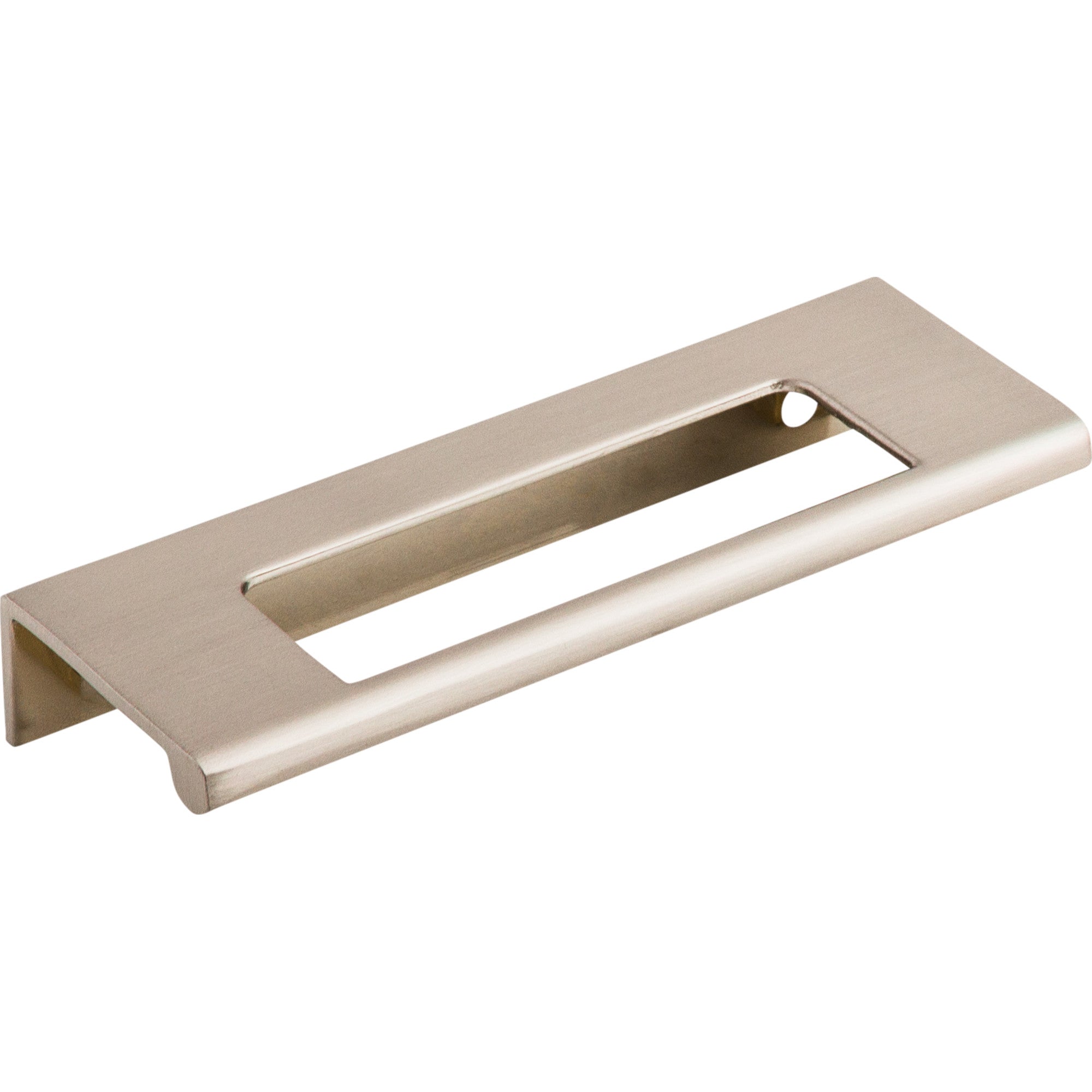 Europa Cut Out 3 3/4" Center to Center Finger Pull - Brushed Satin Nickel