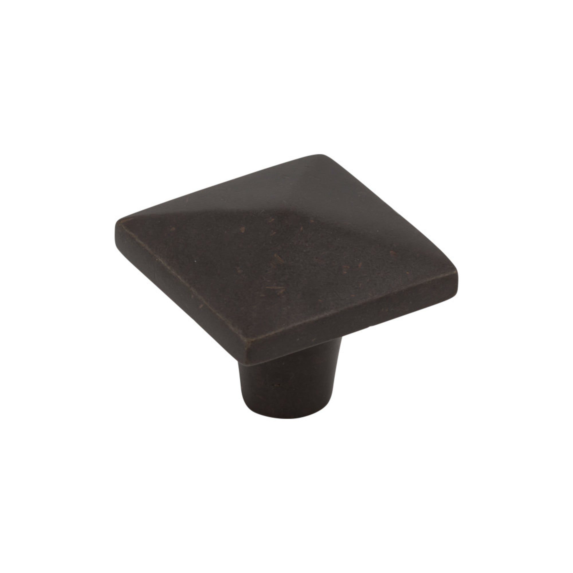 Aspen 1 1/2" Length Square Knob - Medium Bronze