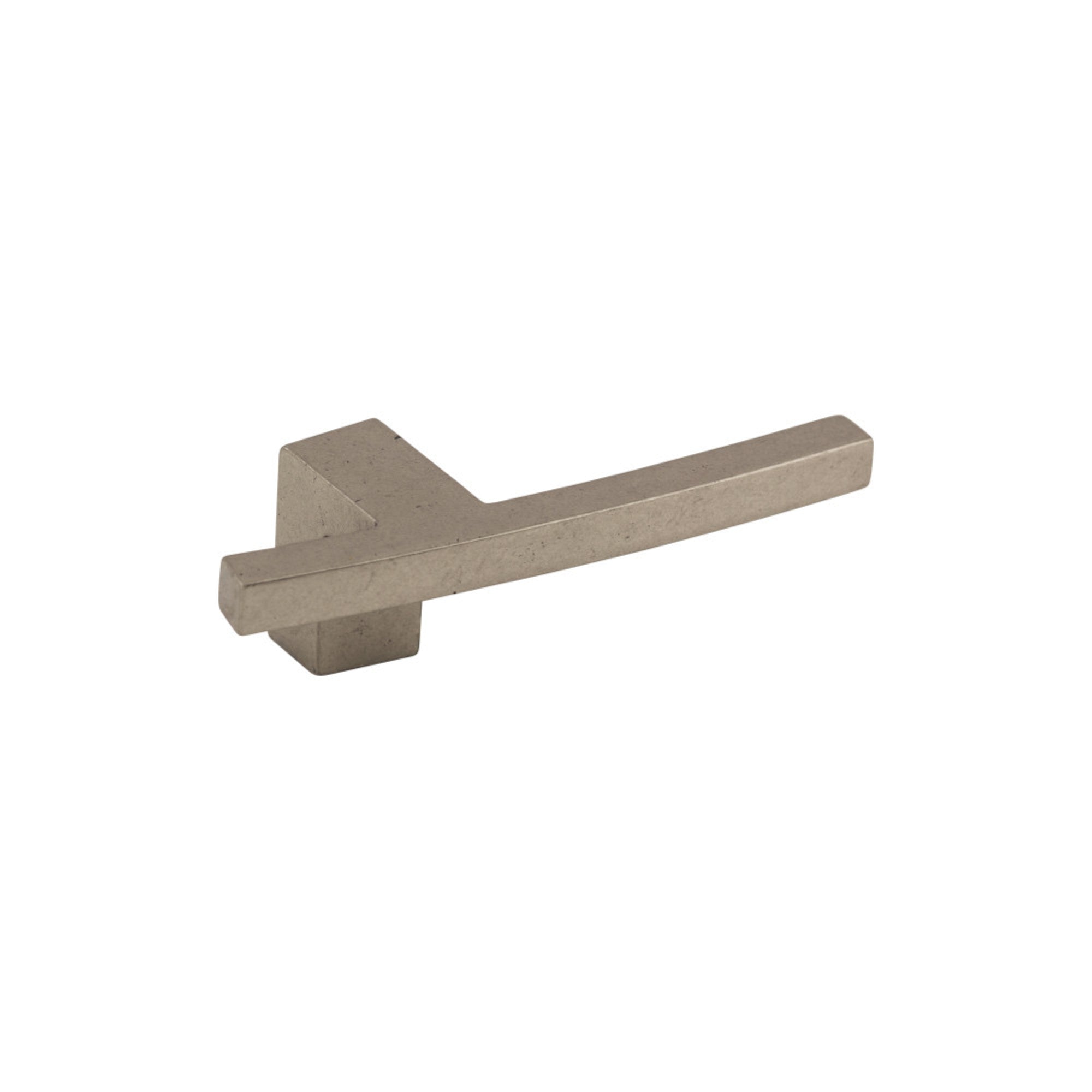 Slanted A 3" Length Geometric Knob - Pewter Antique