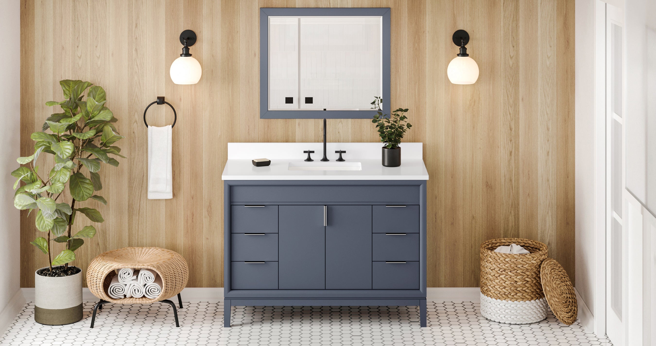 48" Theodora Vanity – Blue Steel