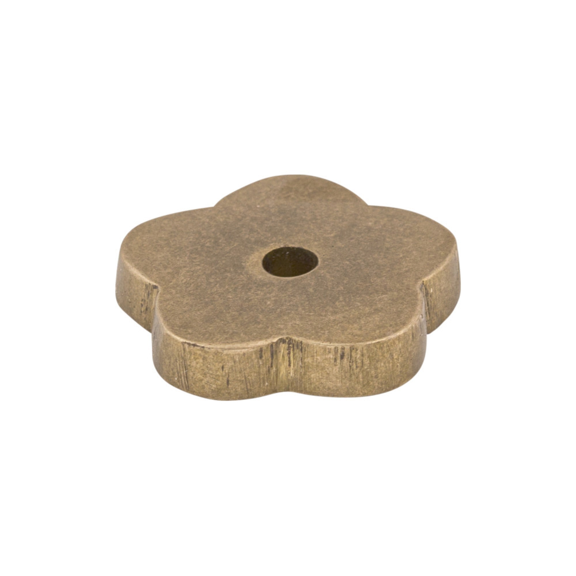 Aspen Flower Knob Backplate - Light Bronze