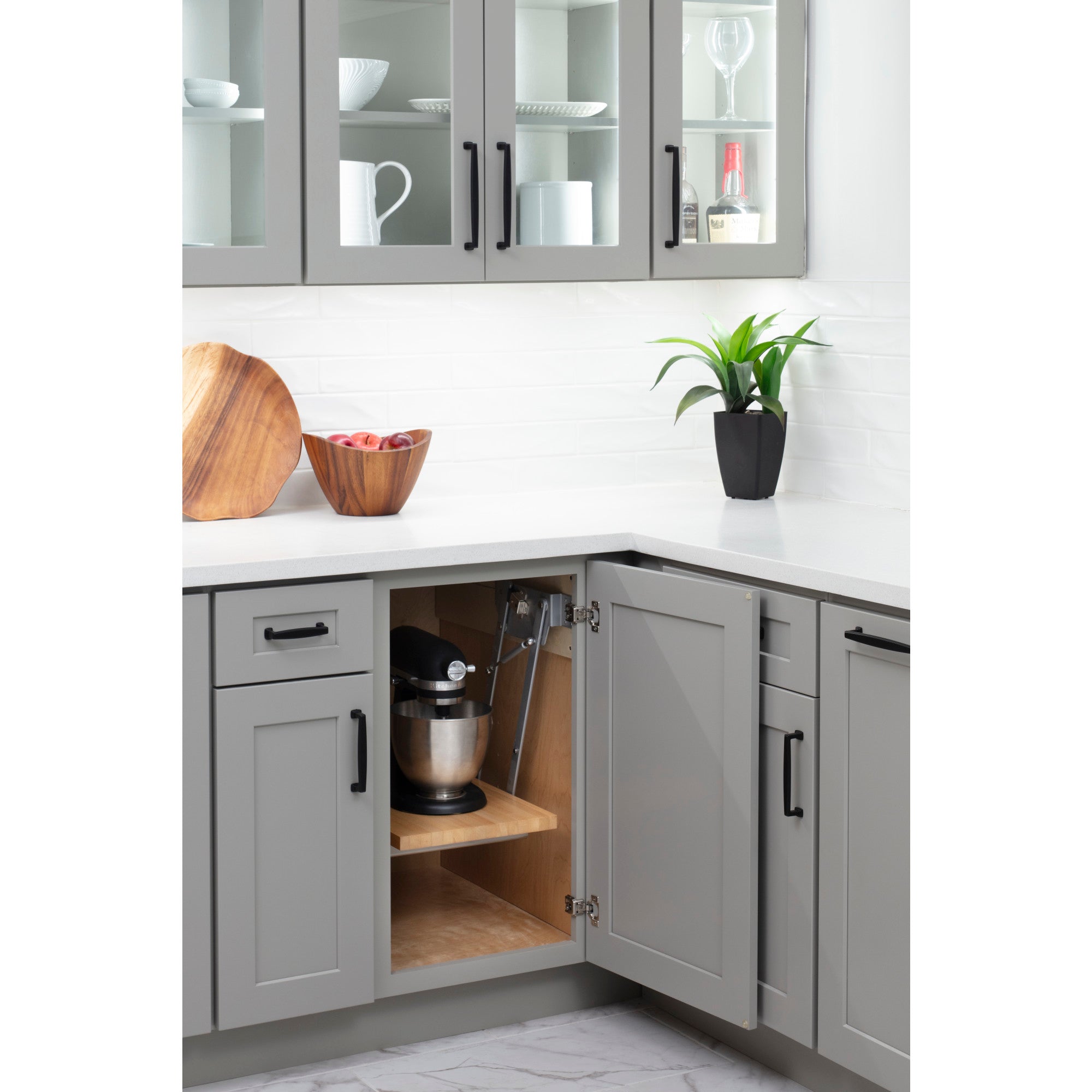 Appliance Lift with Shelf for 15" Opening, Soft-Close