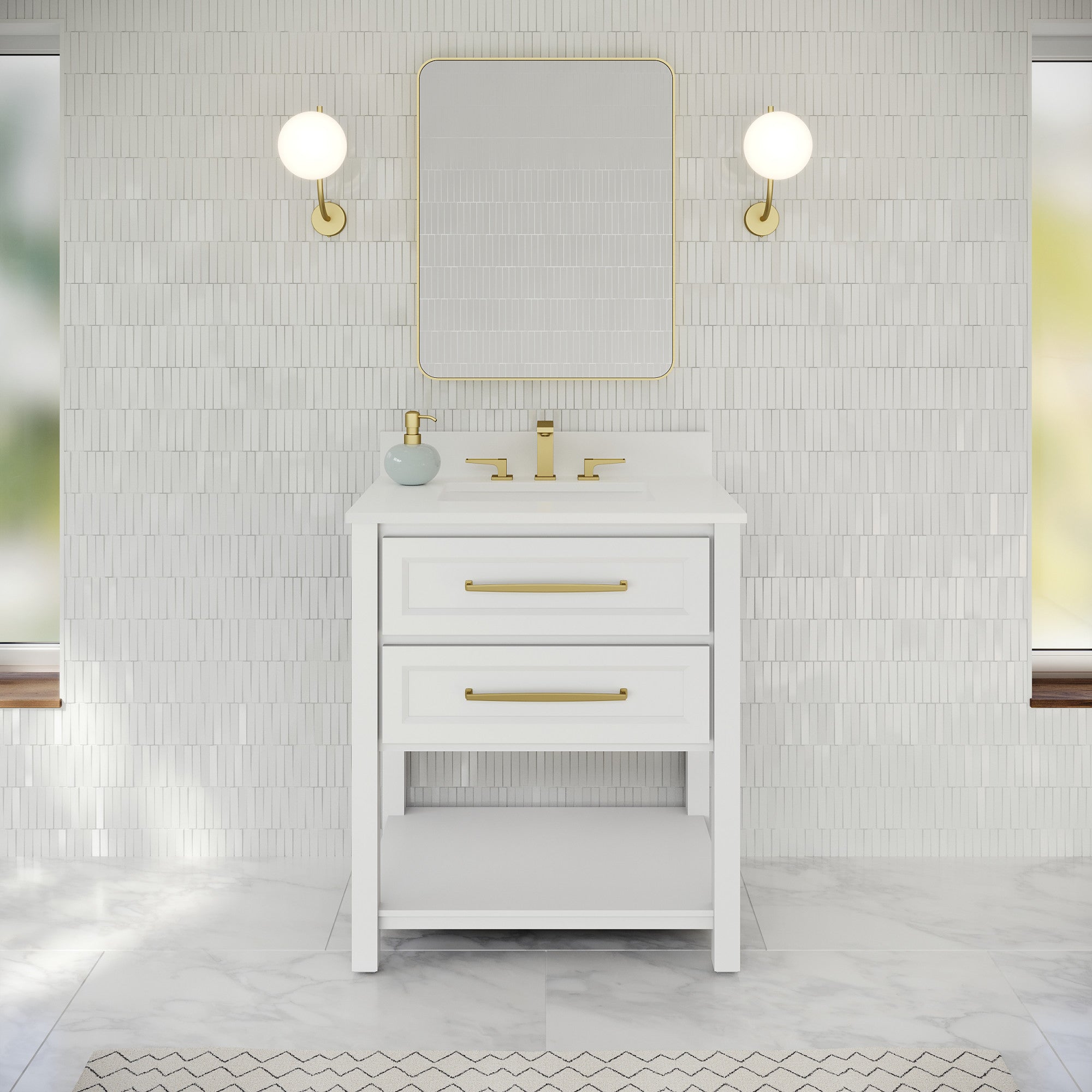 30" Kipling Vanity – White