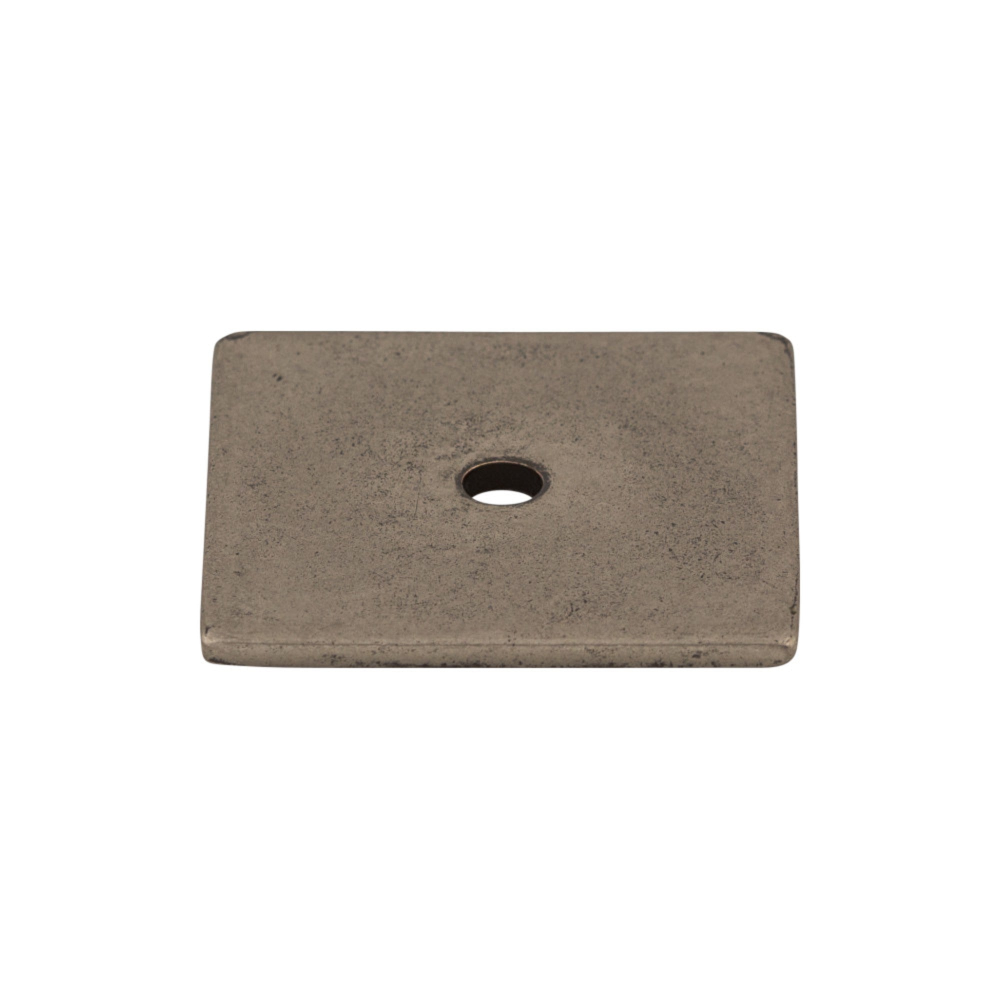 Square Knob Backplate - Pewter Antique