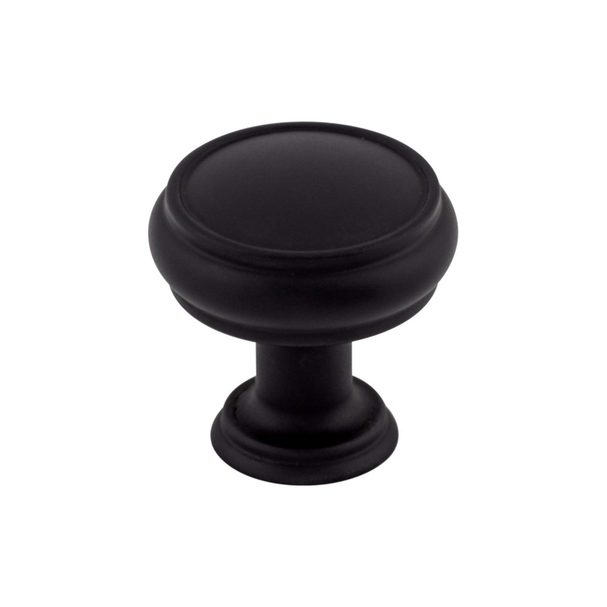 Eden 1 3/16" Diameter Round Knob - Flat Black