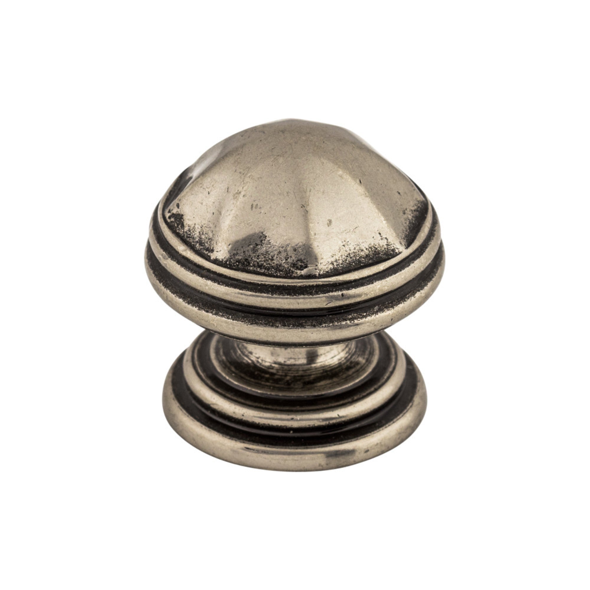 London 1 1/4" Diameter Round Knob - Pewter Antique
