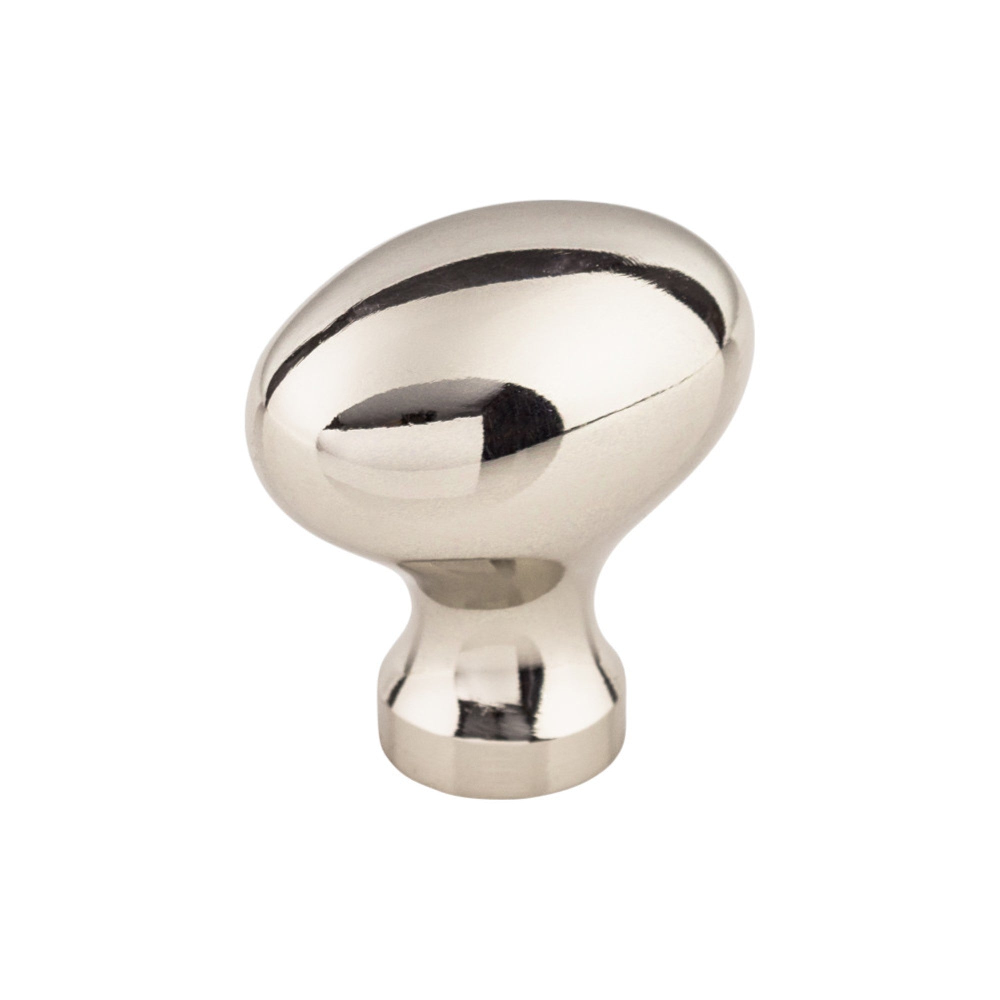 Egg 1 1/4" Length Oval Knob - Polished Nickel