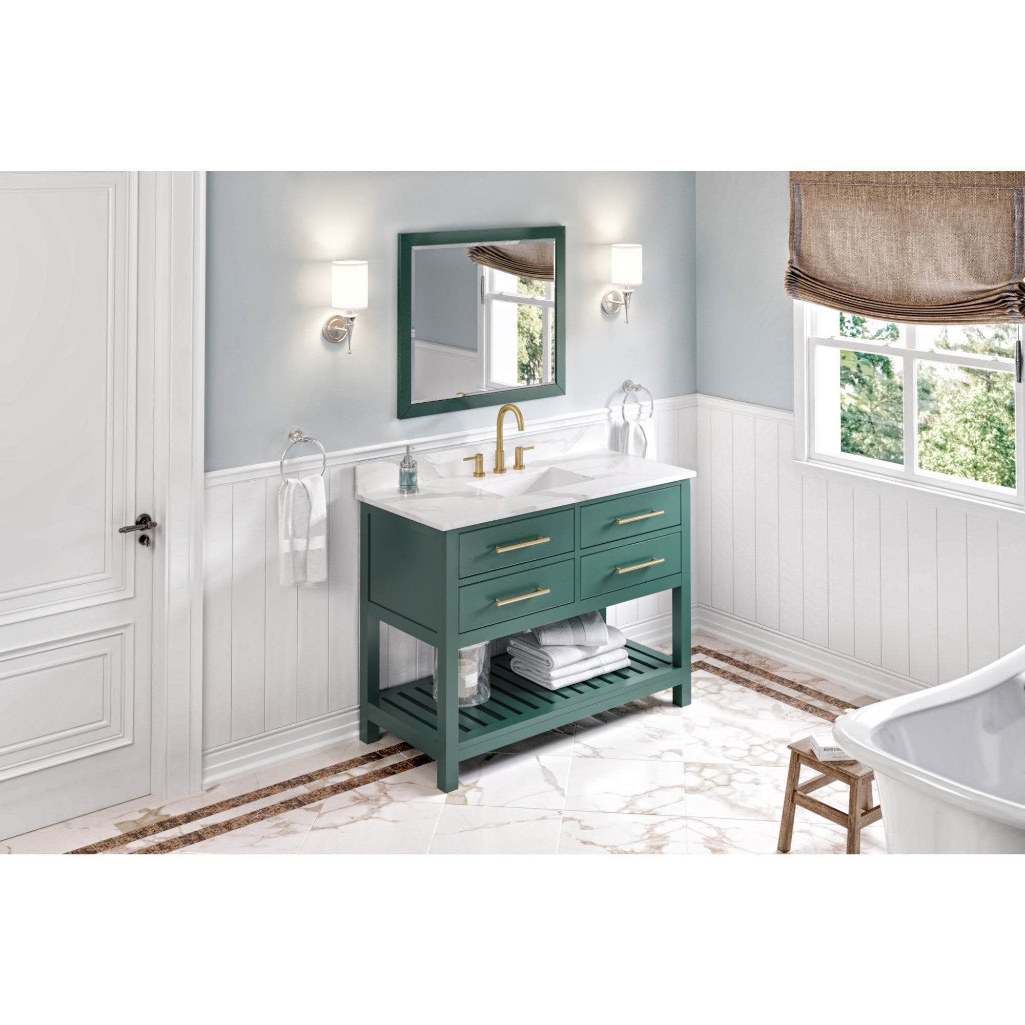 48" Wavecrest Vanity – Forest Green