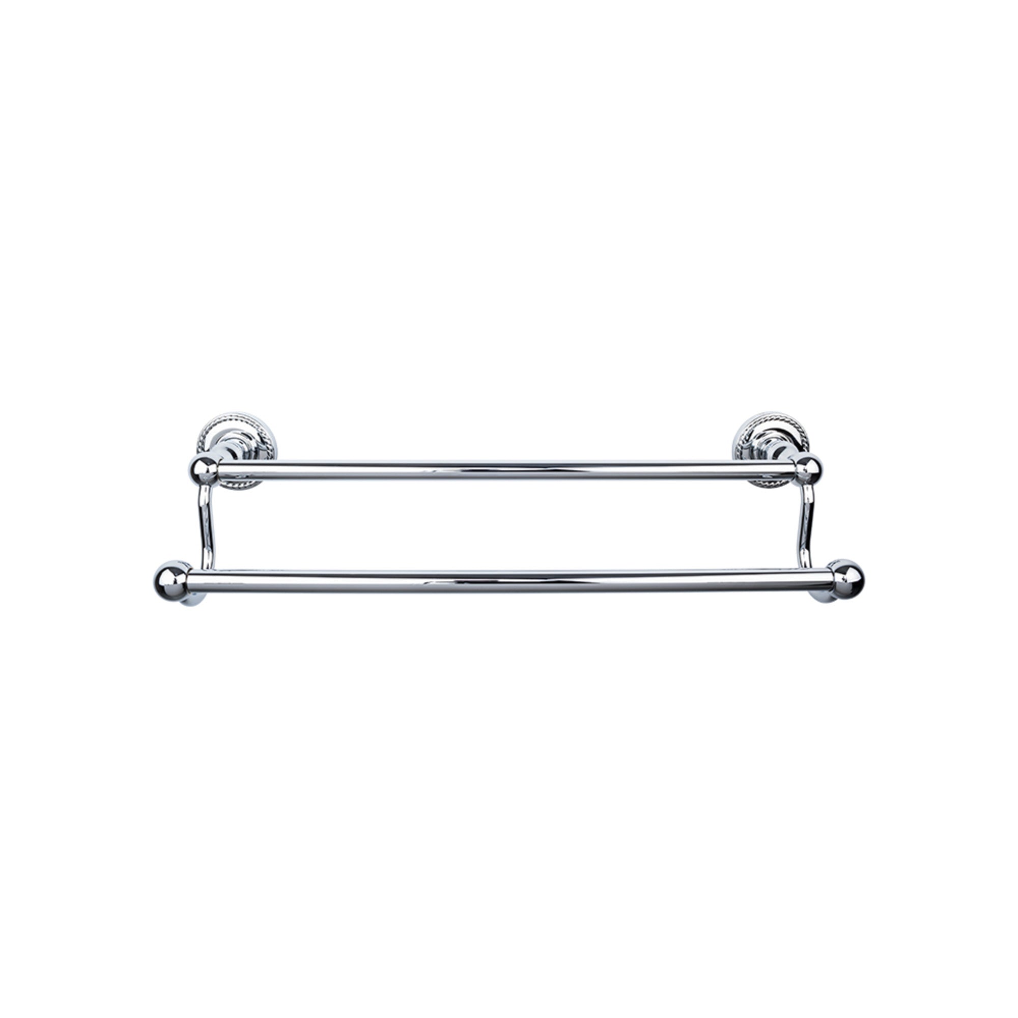 TOP BATH (R) Edwardian Bath Double 26 1/2" Wall Mounted  Towel Bar - Polished Chrome
