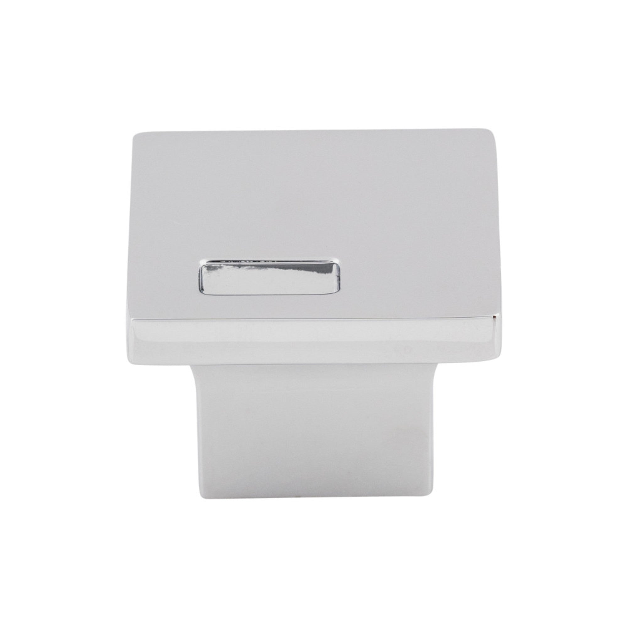 Modern Metro Slot 1 1/4" Length Square Knob - Polished Chrome