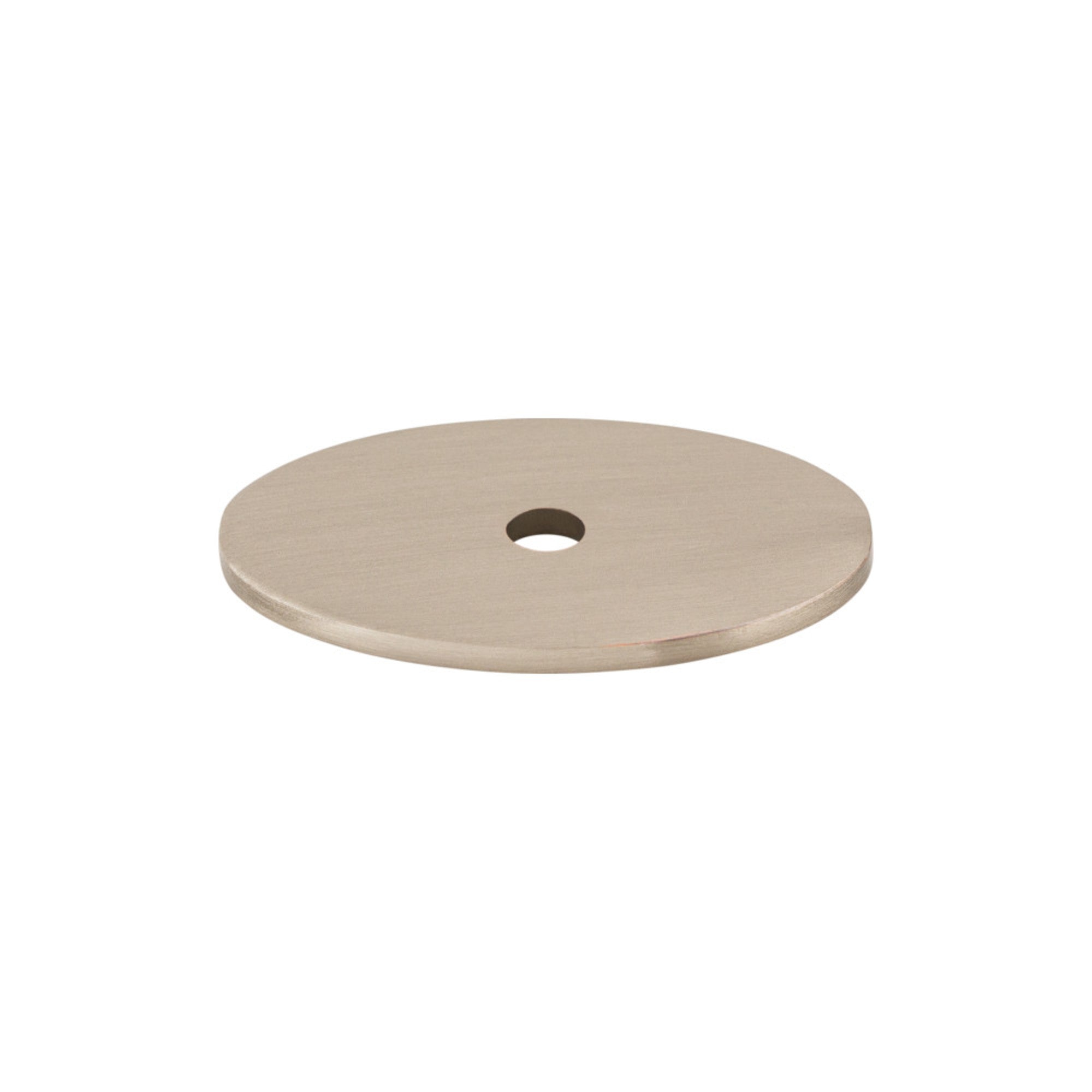 Oval Knob Backplate - Brushed Satin Nickel