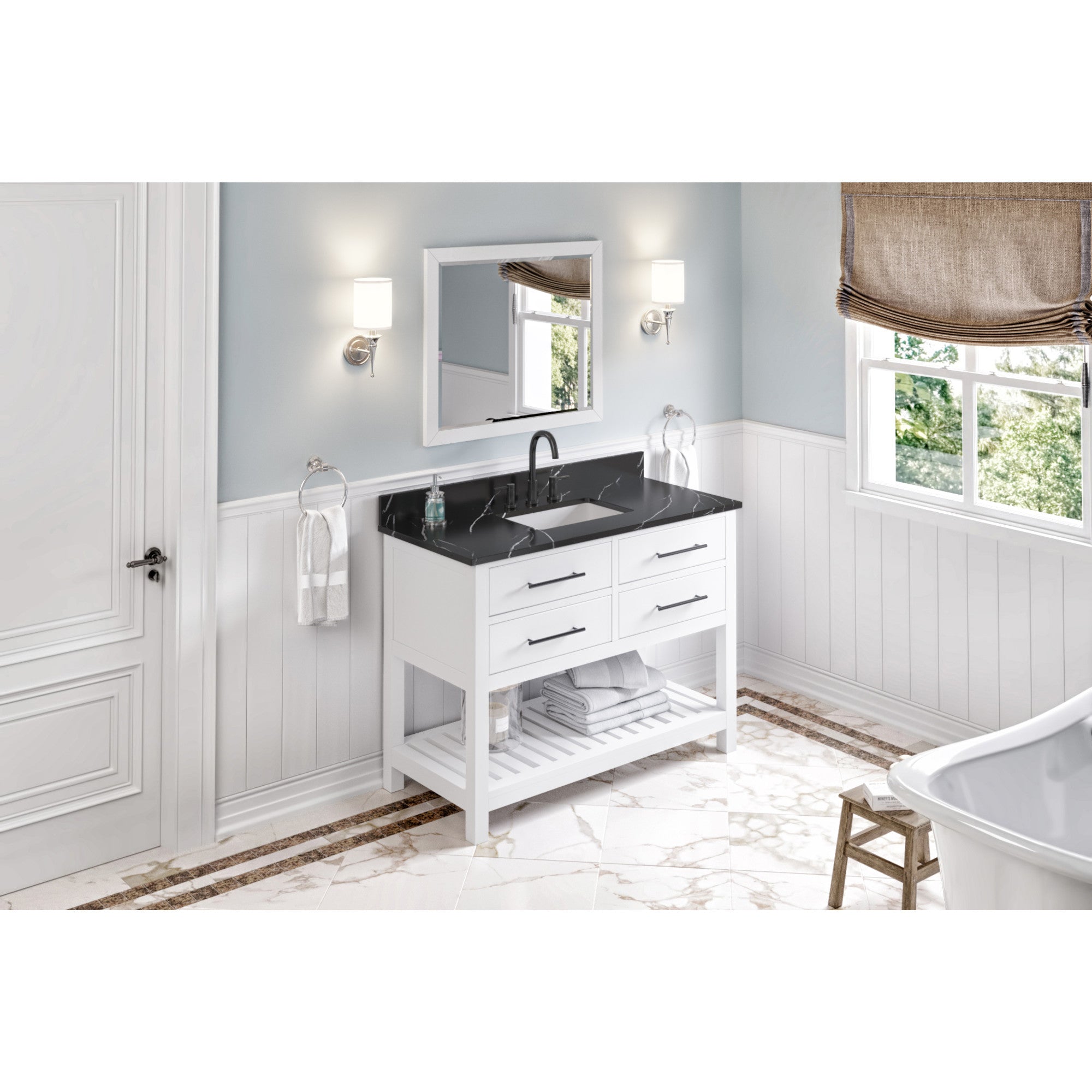 48" Wavecrest Vanity – White