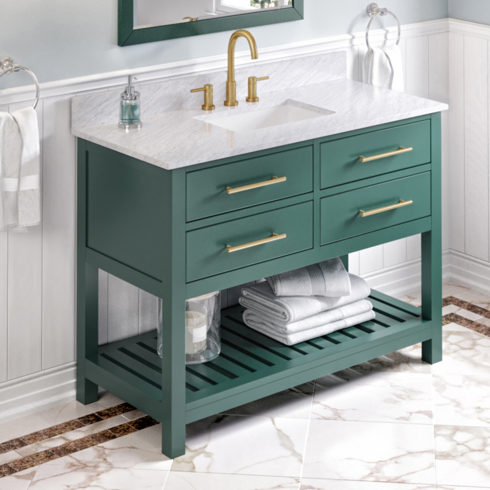 48" Wavecrest Vanity – Forest Green