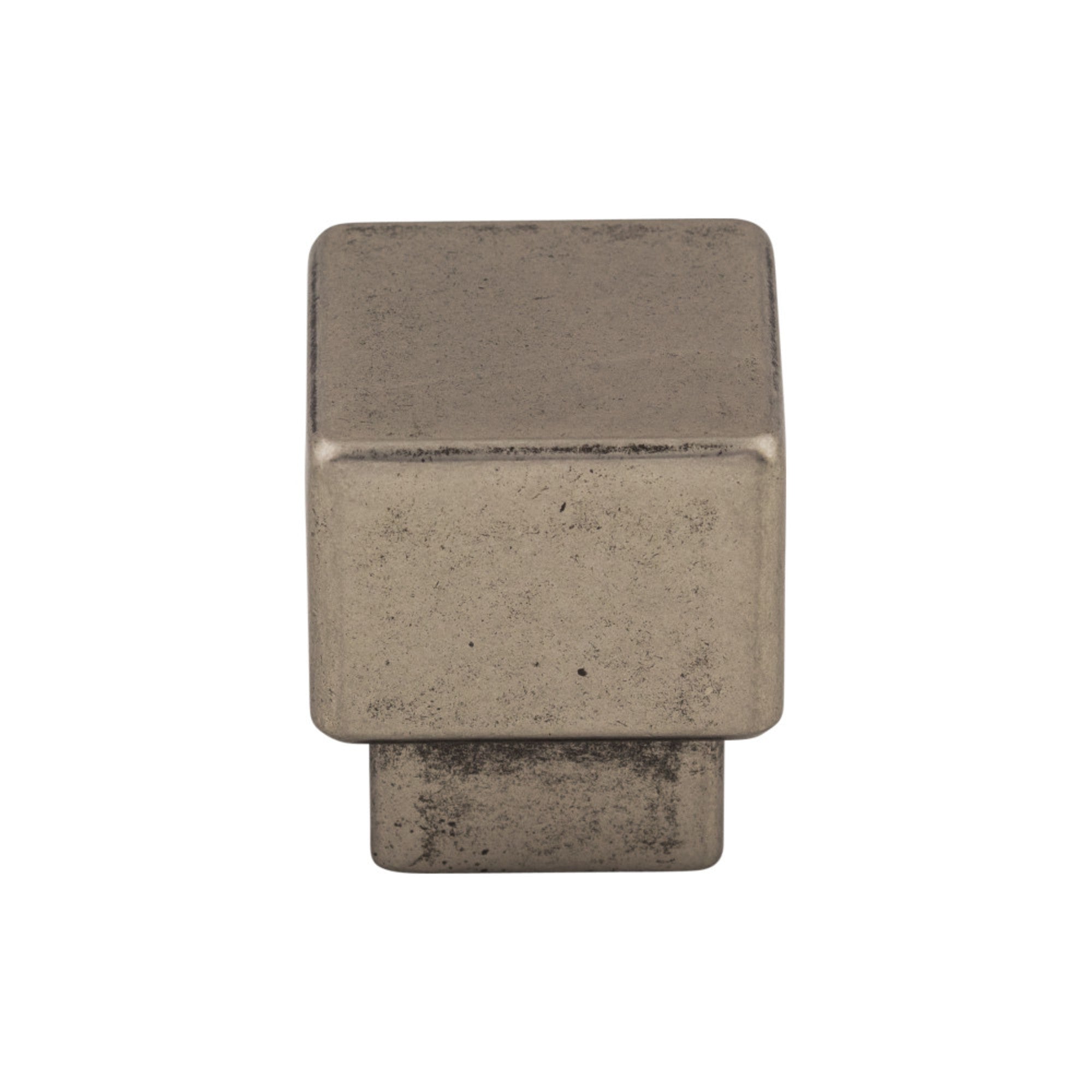 Tapered Square Knob - Pewter Antique