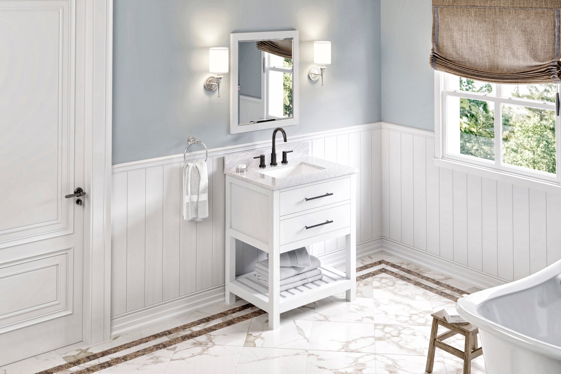 30" Wavecrest Vanity – White