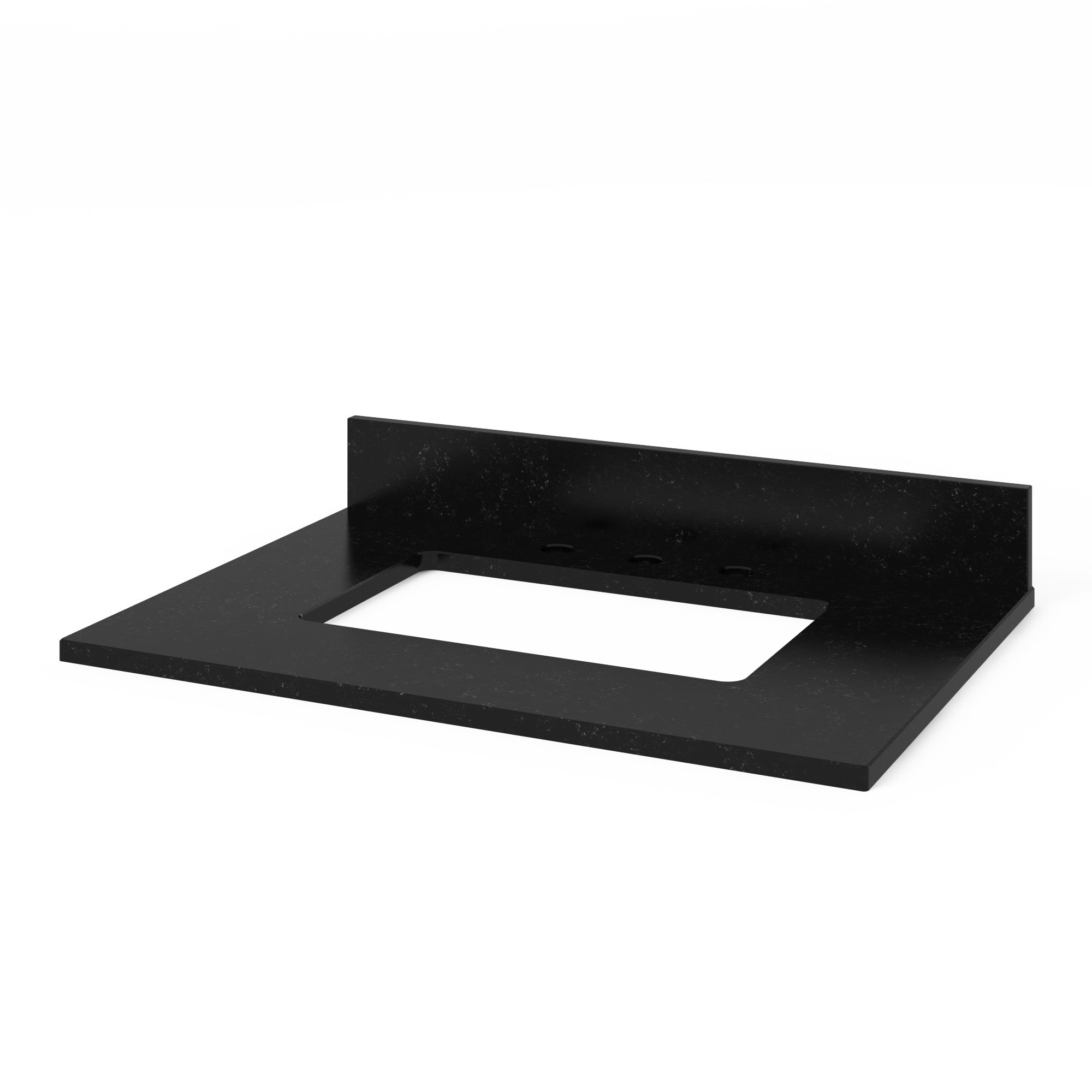 30" Grey Adler Vanity, Black Granite Vanity Top, undermount rectangle bowl