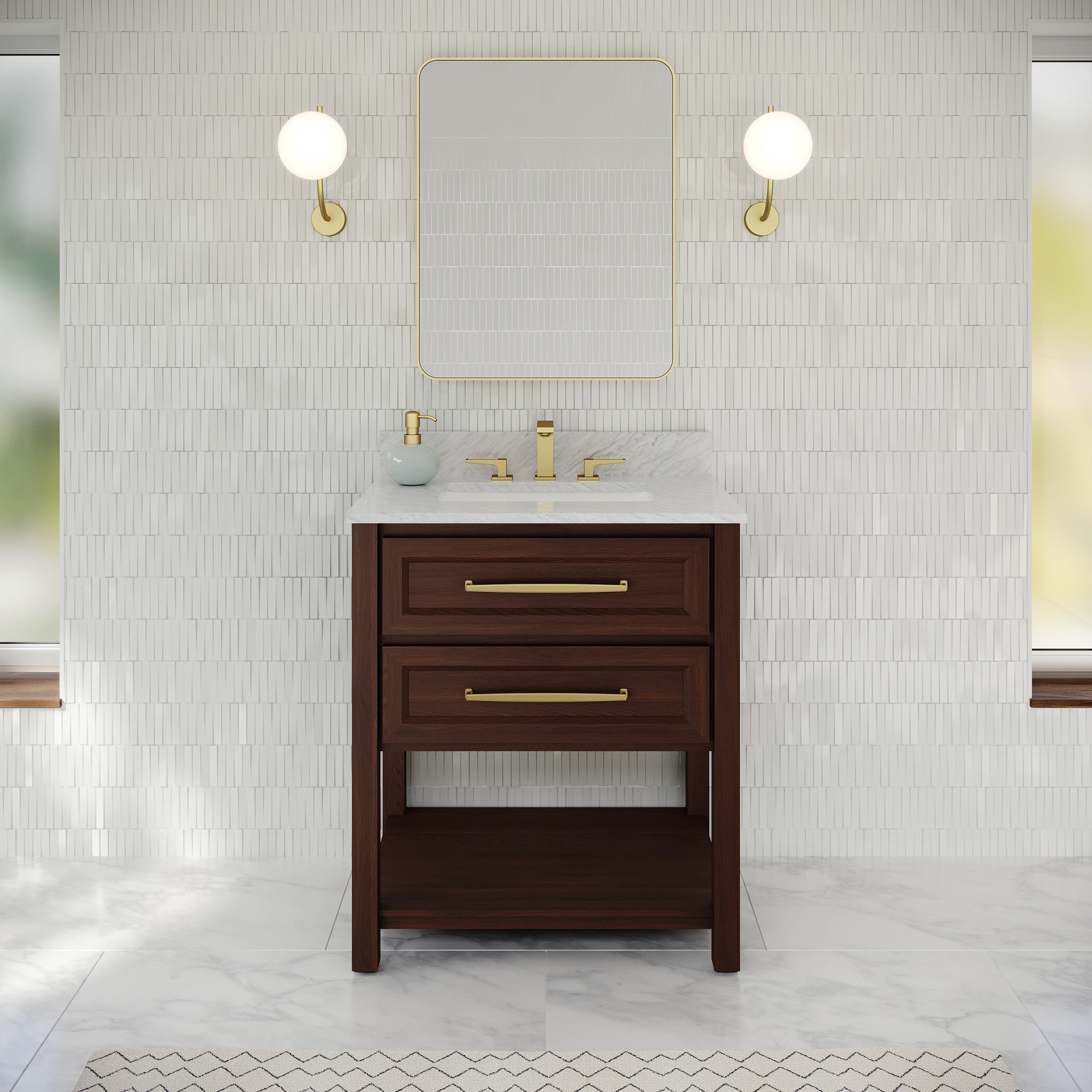 30" Kipling Vanity – Dark Walnut