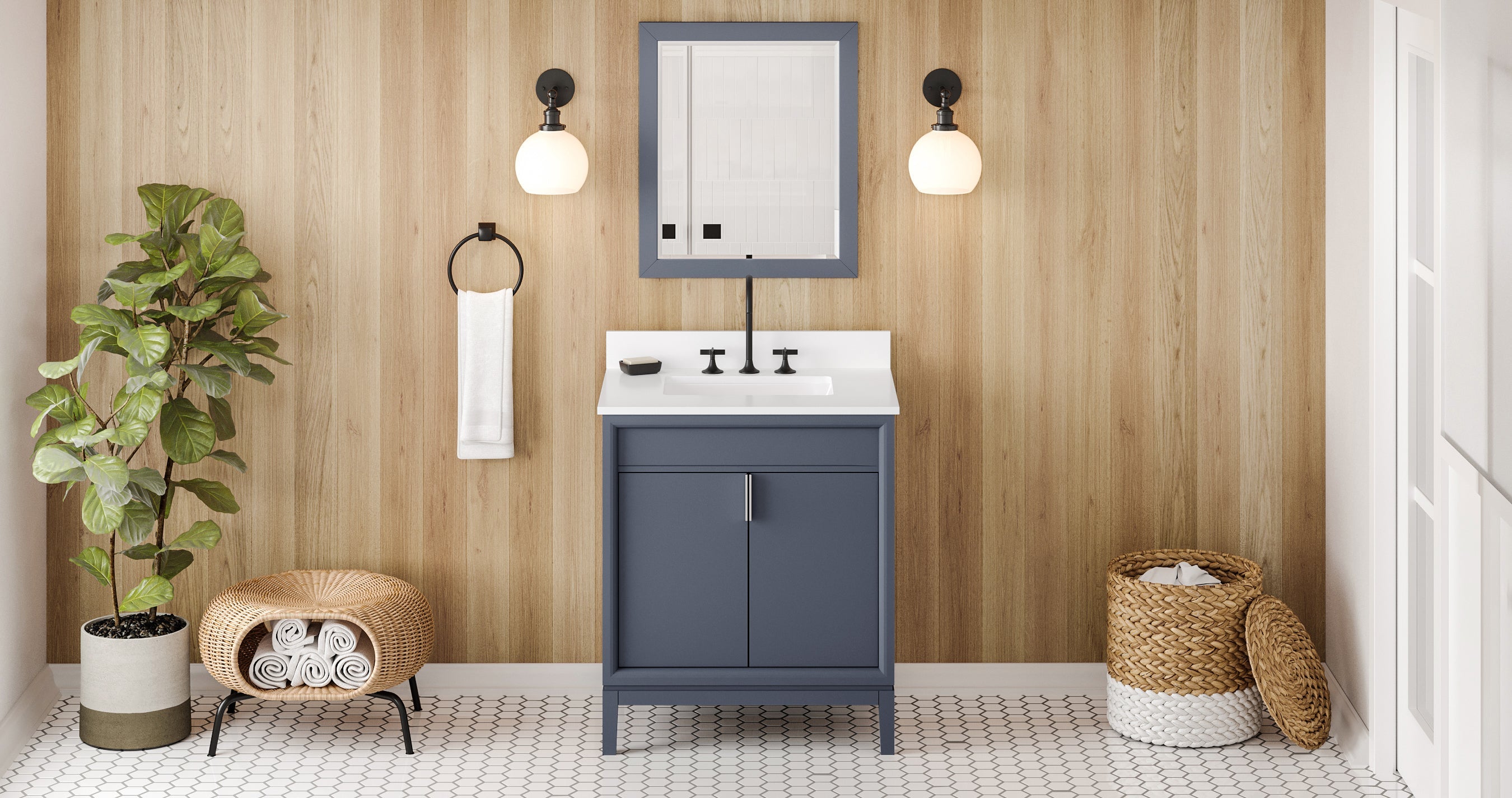 30" Theodora Vanity – Blue Steel