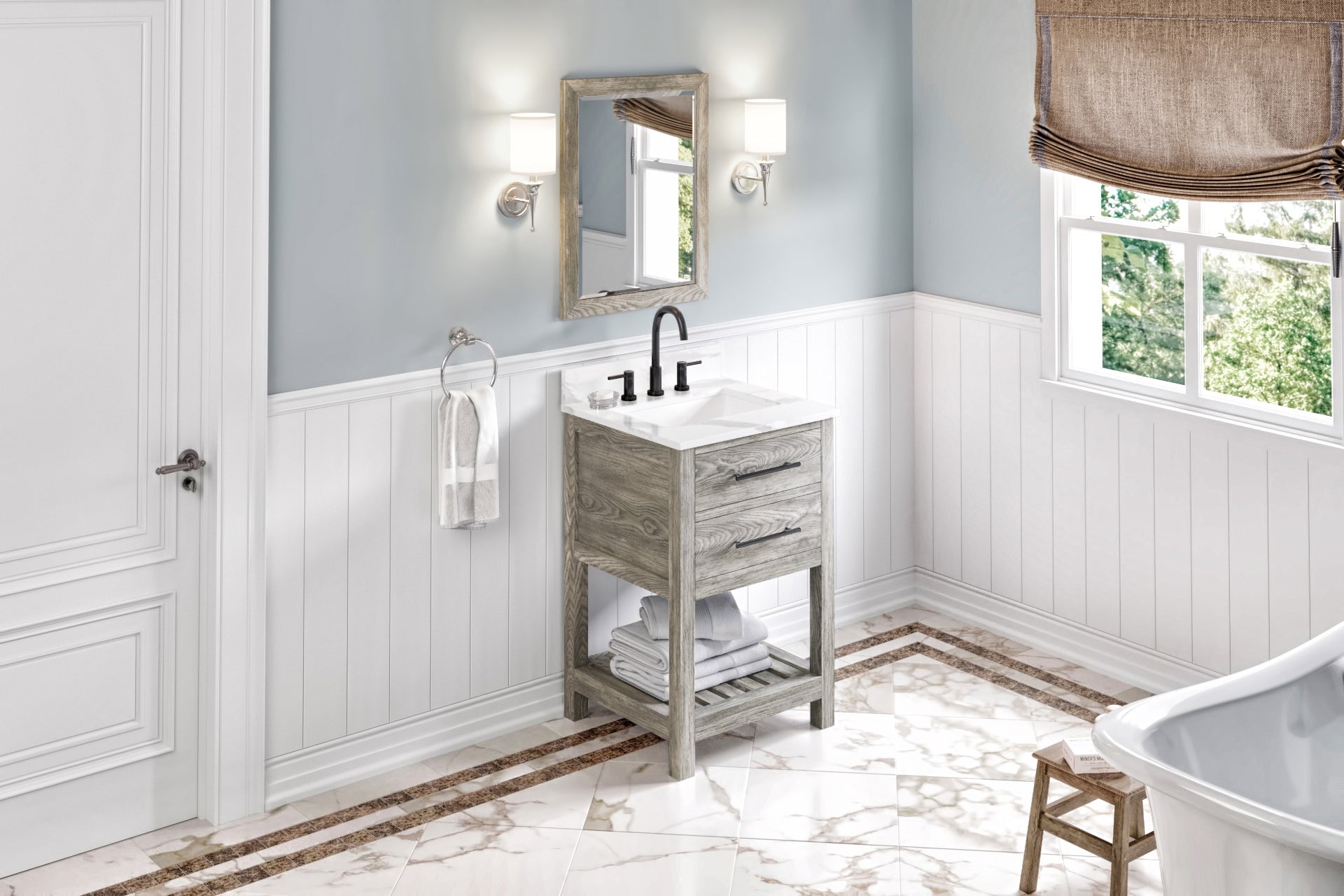24" Wavecrest Vanity – Weathered Grey