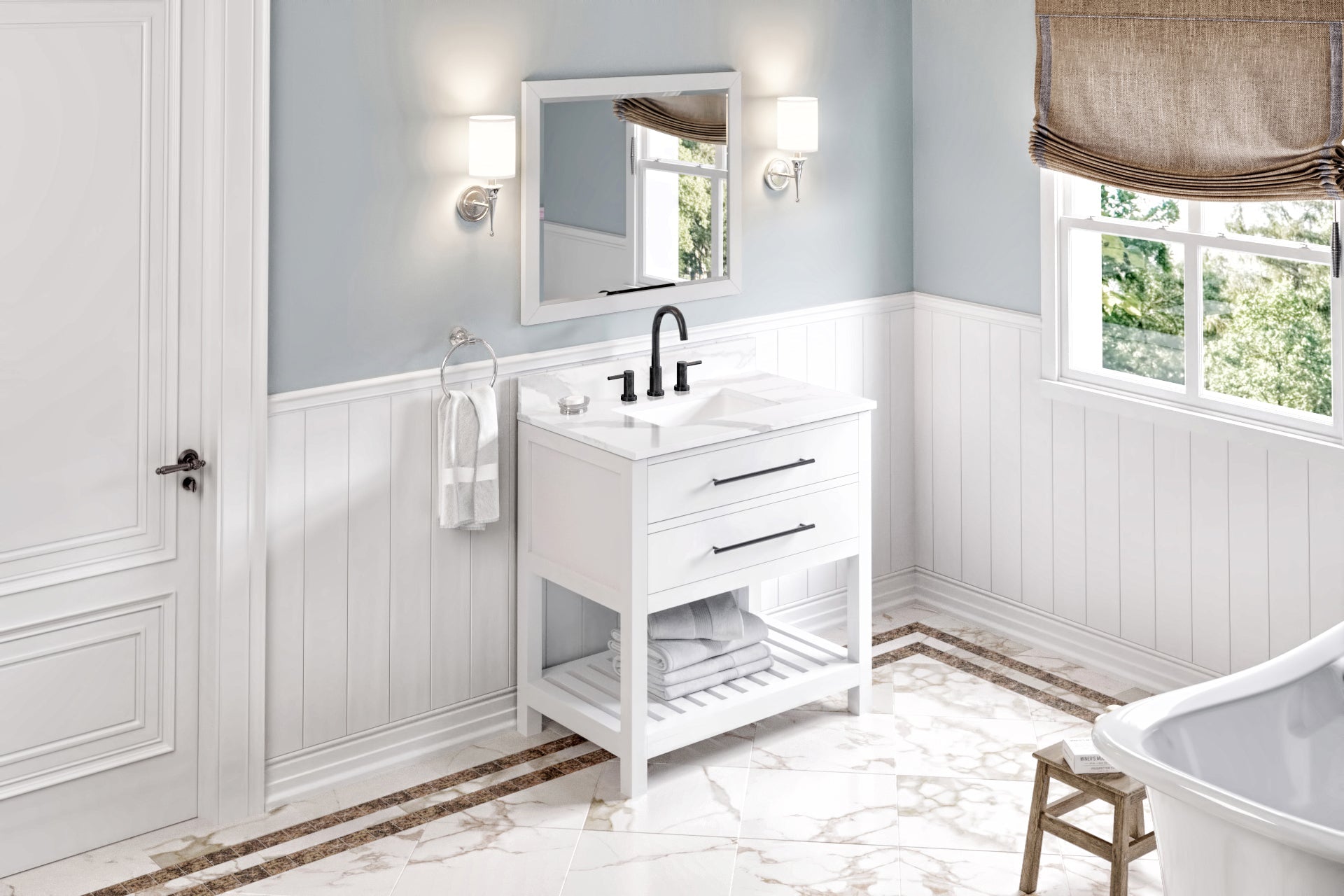 36" Wavecrest Vanity – White