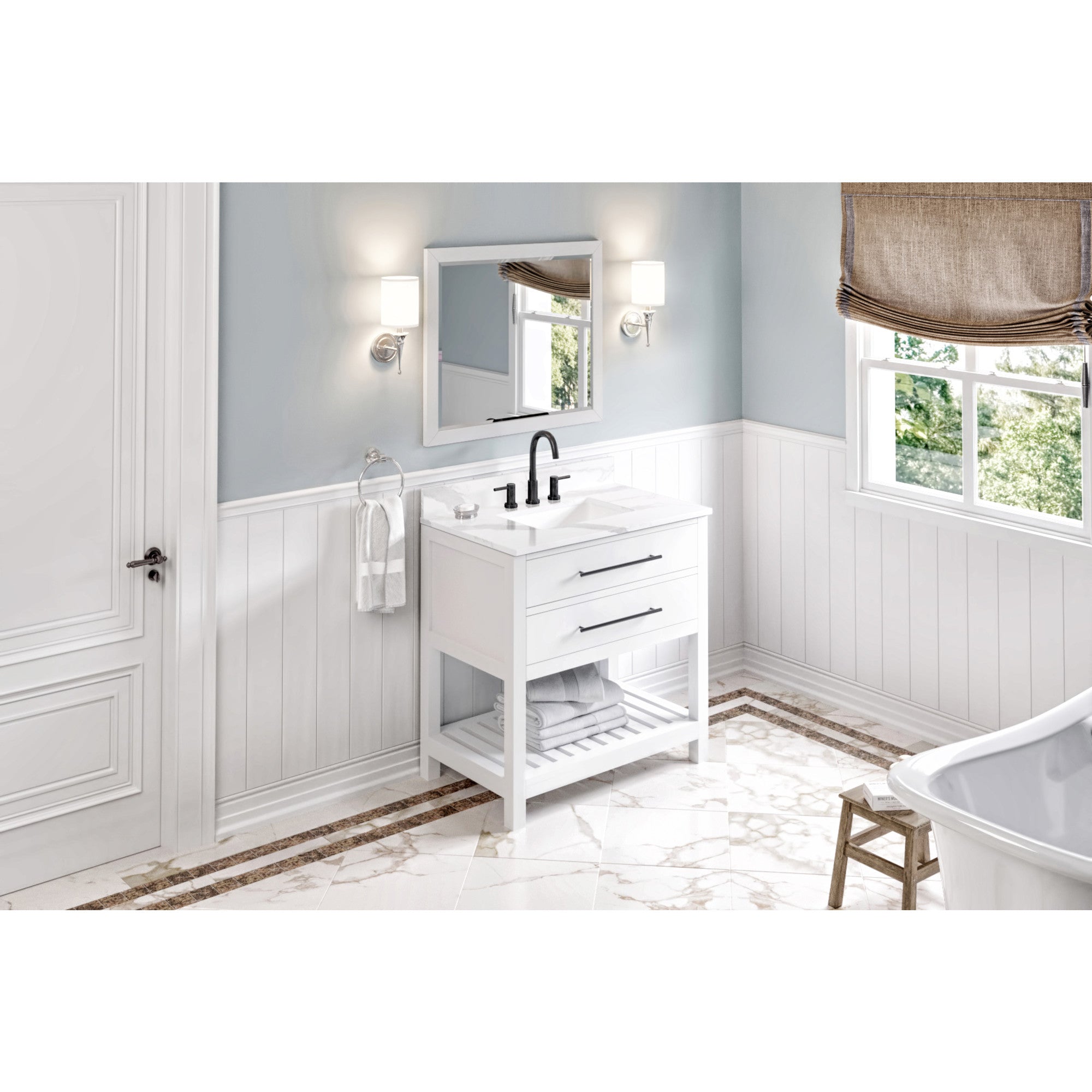 36" Wavecrest Vanity – White