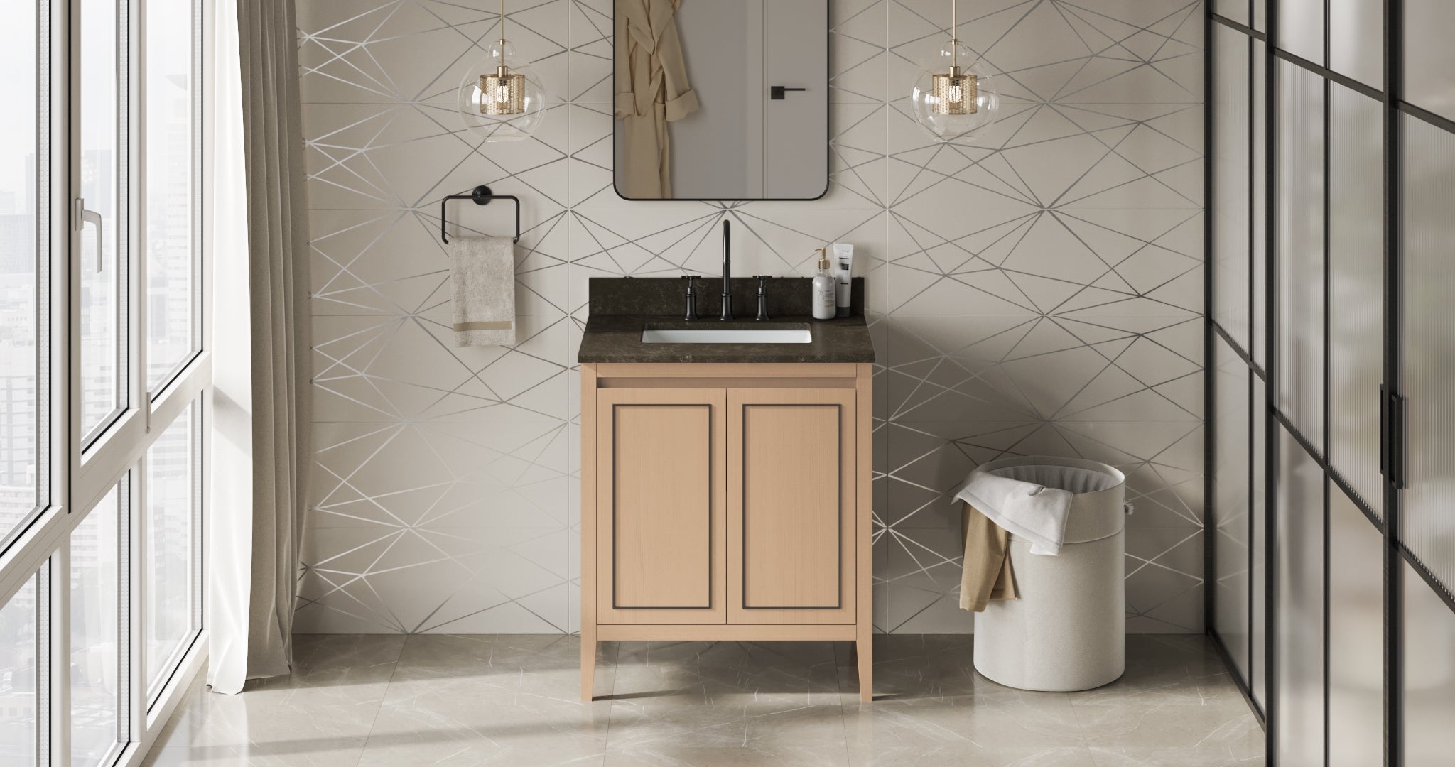 30" Percival Vanity – Natural Oak