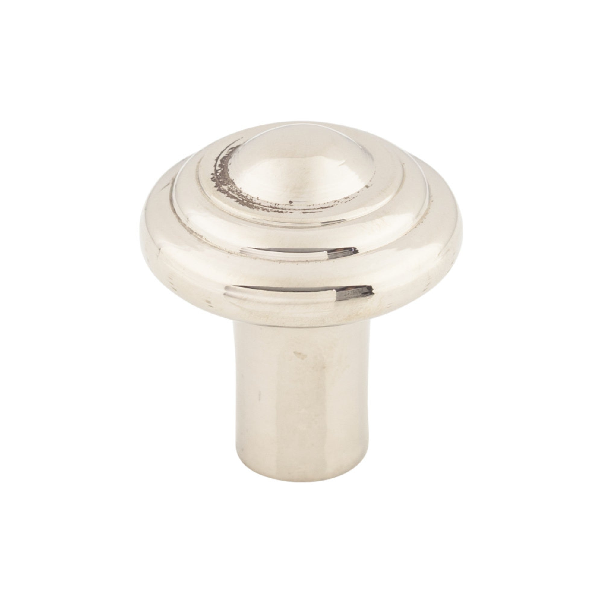 Aspen II Button Round Knob - Polished Nickel