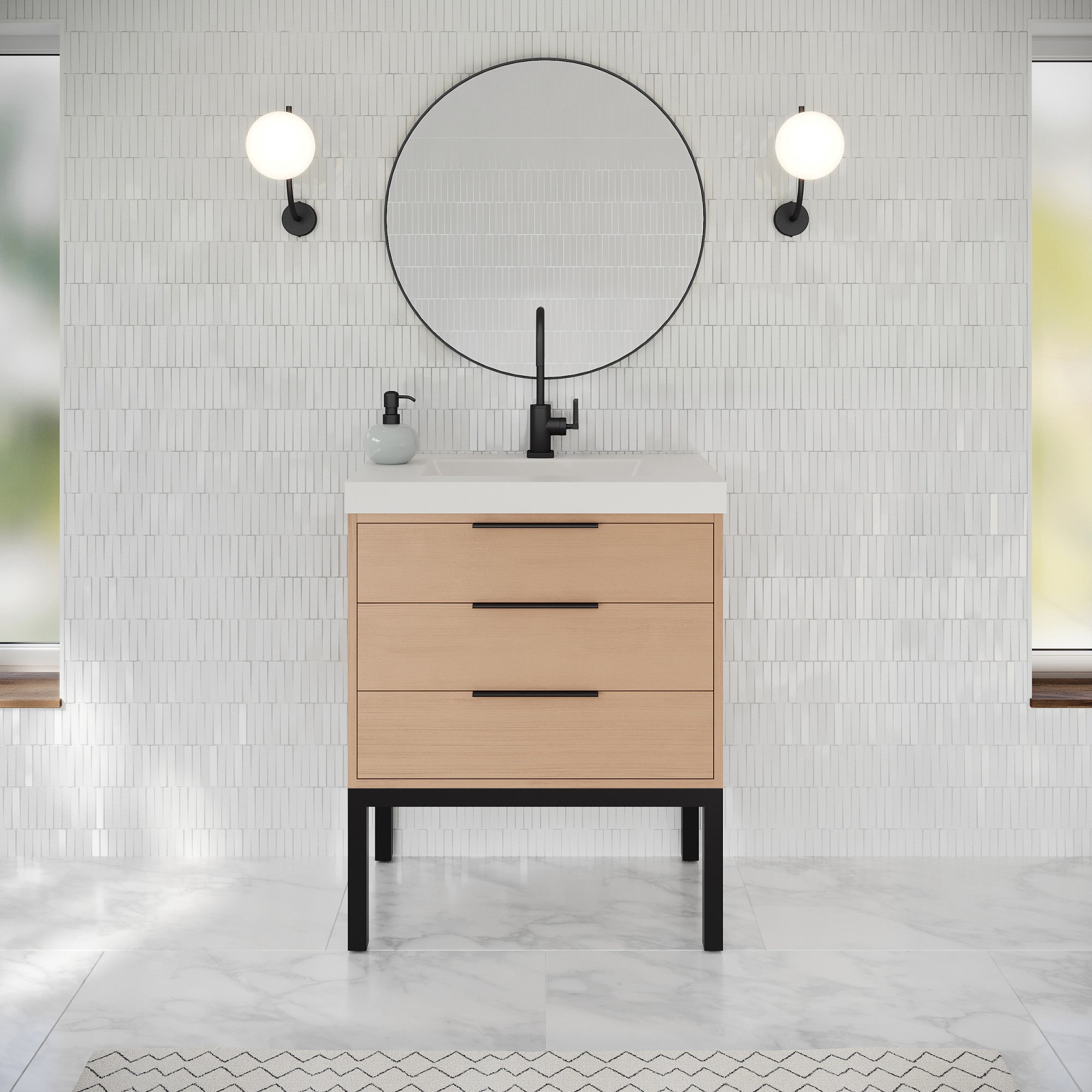30" Gardner Vanity – Natural Oak
