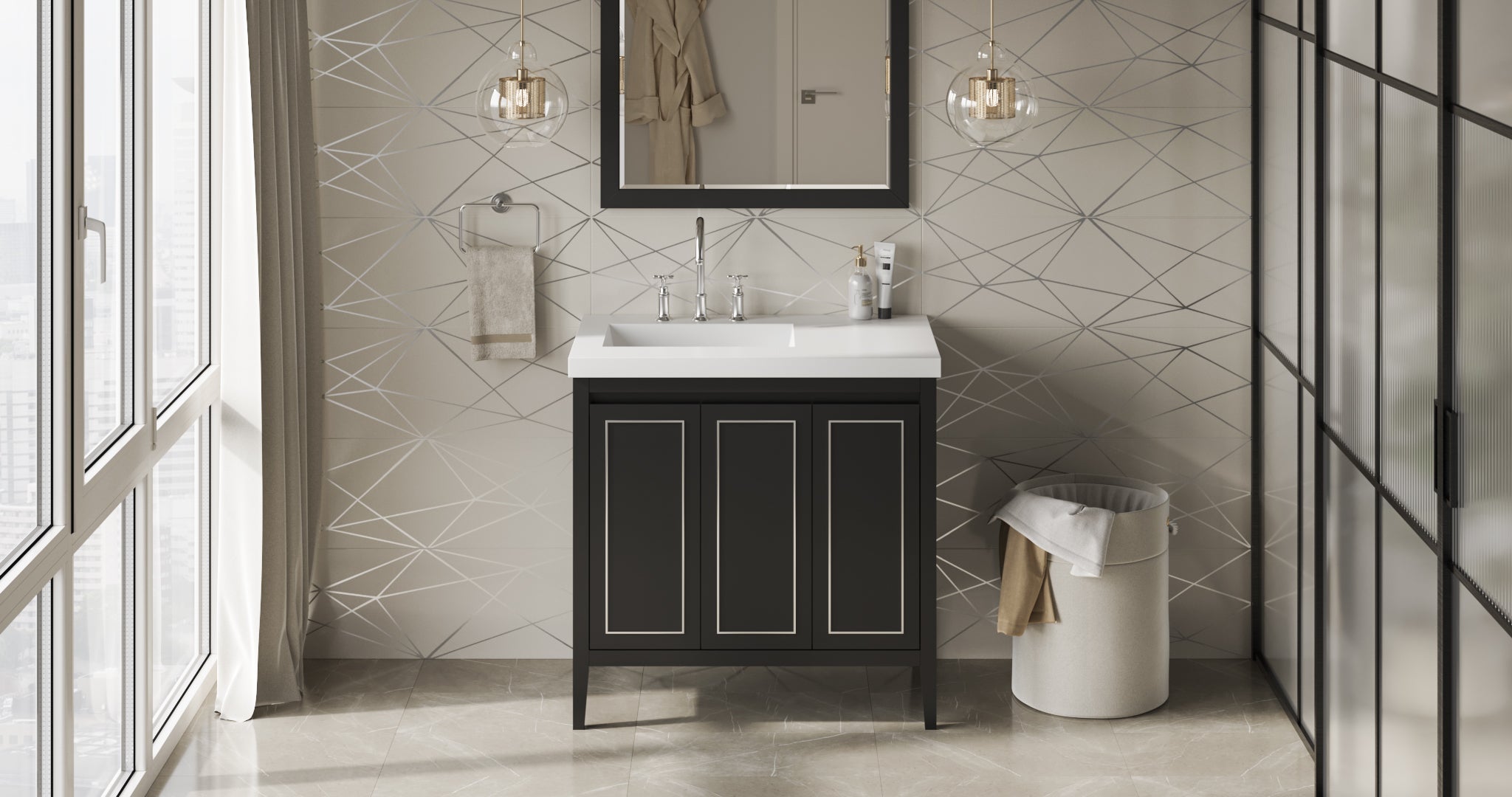 36" Percival Vanity – Black